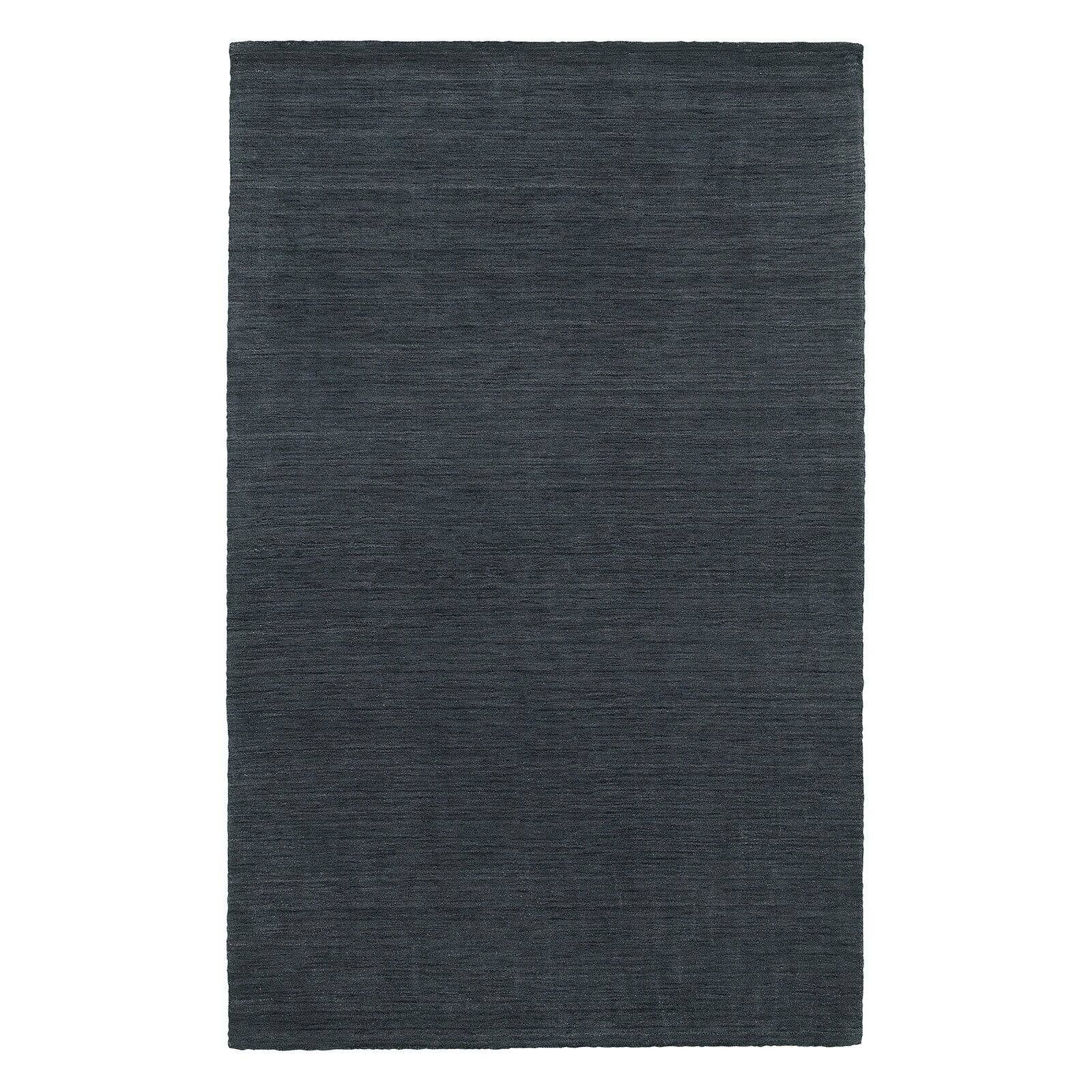 Navy Tufted Handmade Wool Oriental Runner Rug