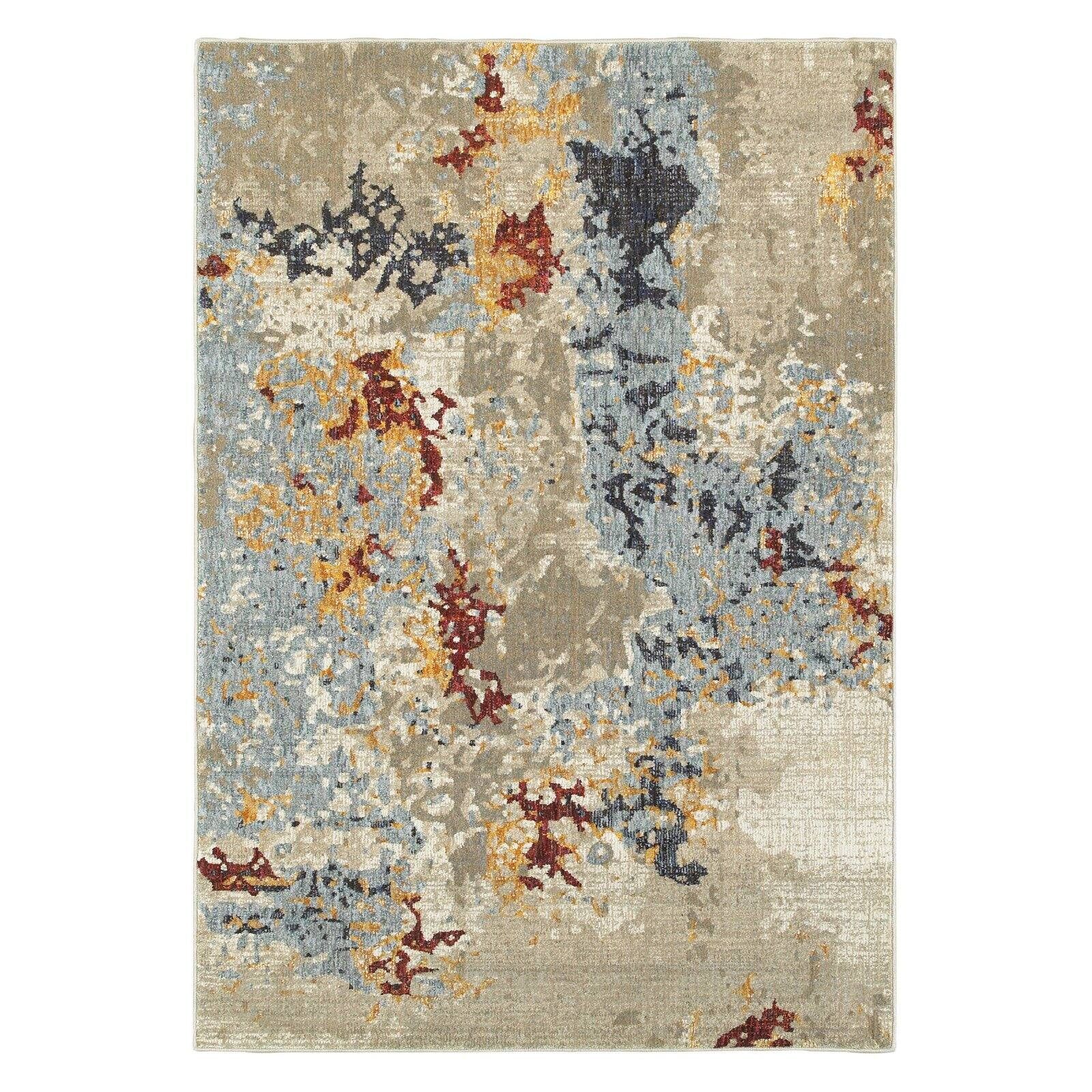 Evolution Blue Oriental Rectangular Synthetic Area Rug, 8' x 5'