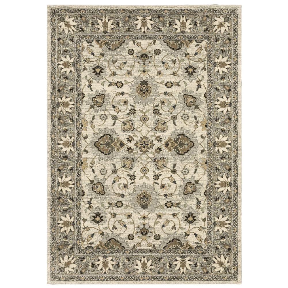 Ivory Synthetic Easy-Care Runner Rug 2'3" x 7'6"