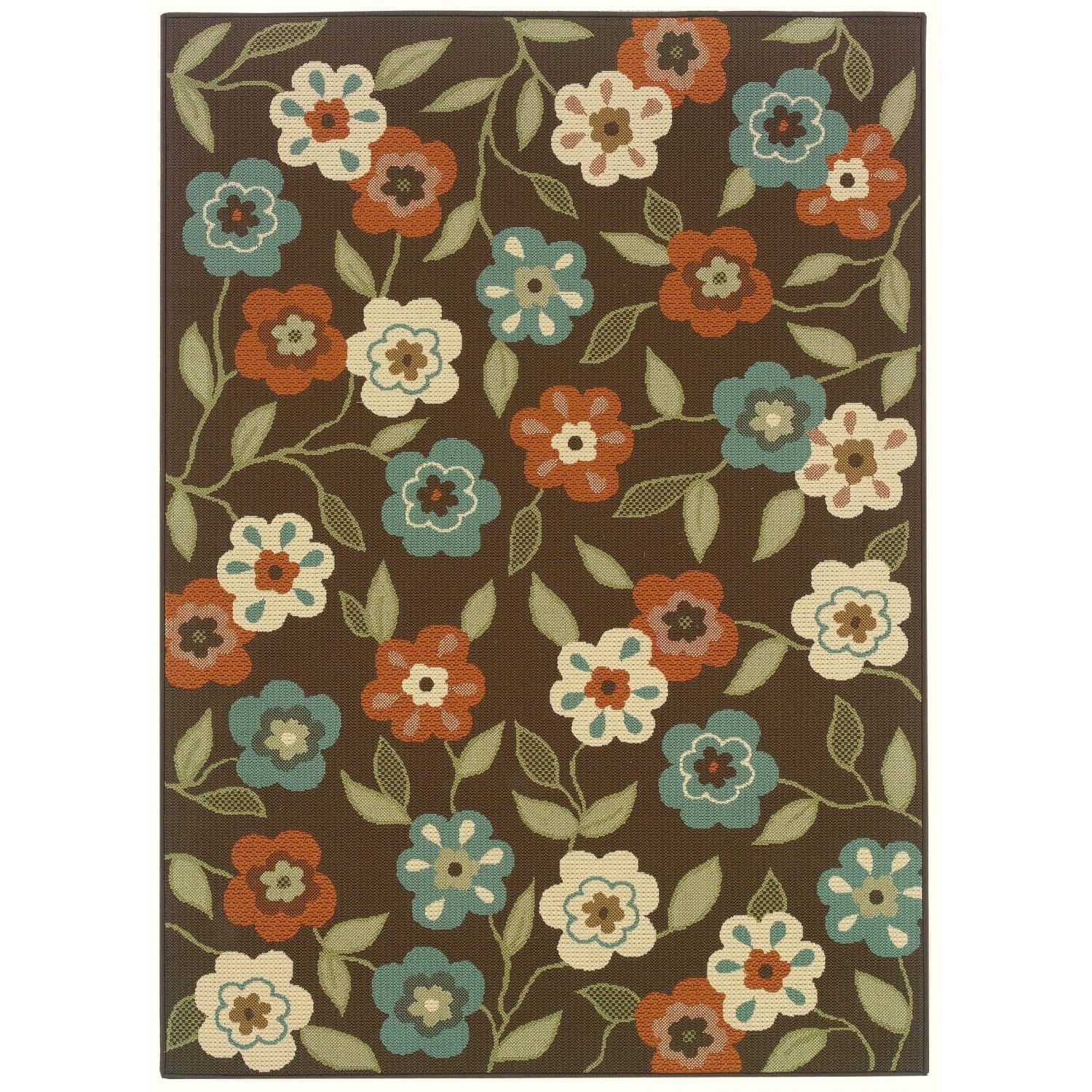 Ivory Rectangular Synthetic Easy Care Rug 79" x 114"