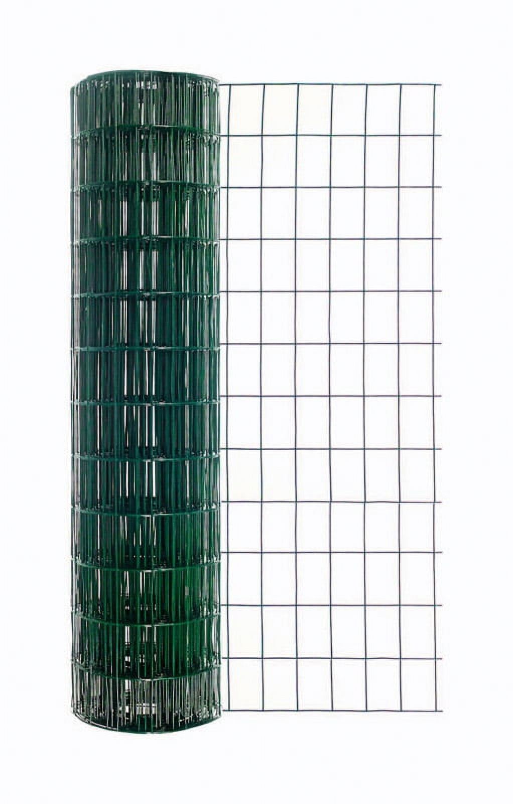 Green Vinyl Coated 16-Gauge Welded Wire Garden Fence, 36" x 50'