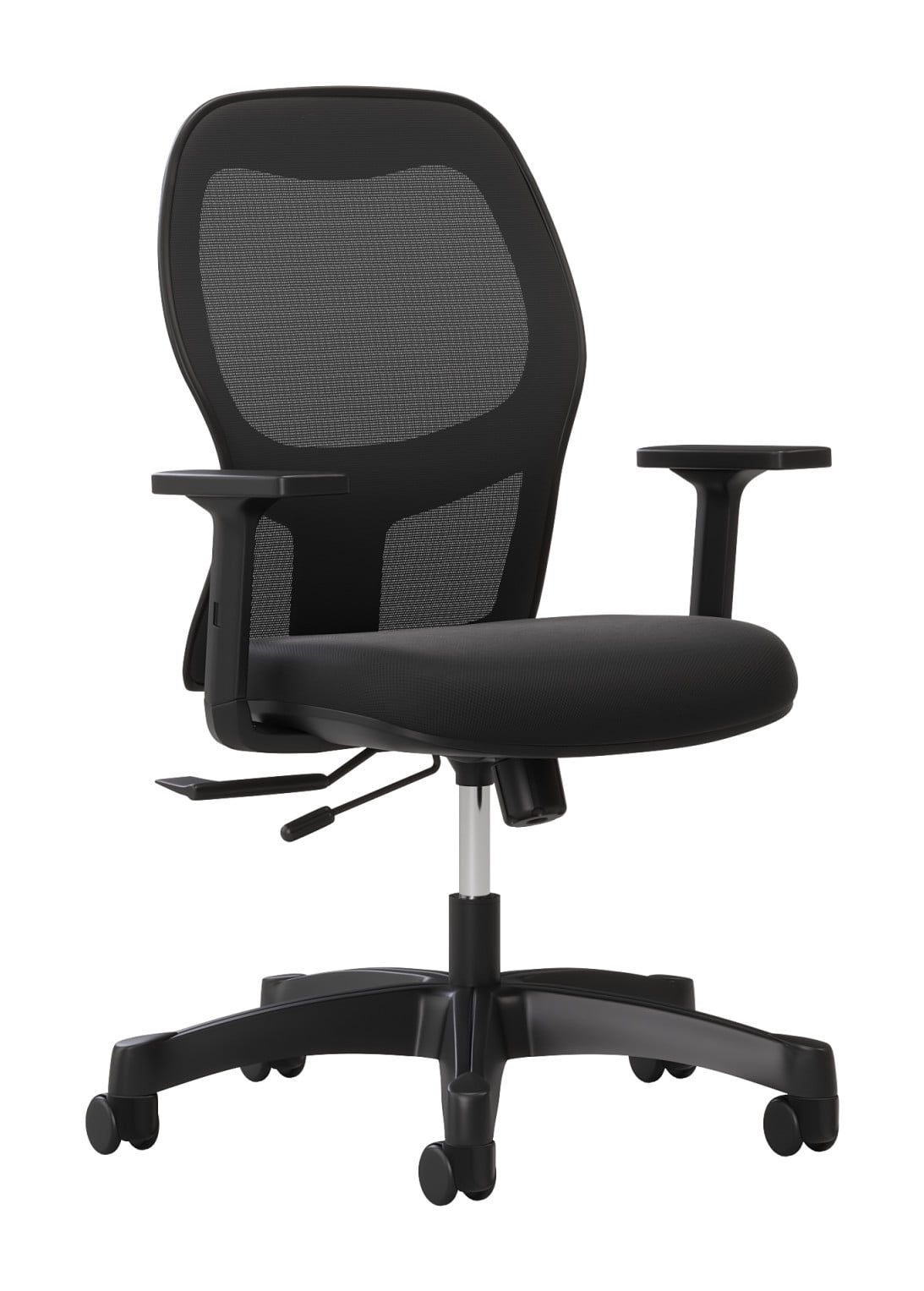 Orison Black Mesh Adjustable Task Chair with Swivel Arms