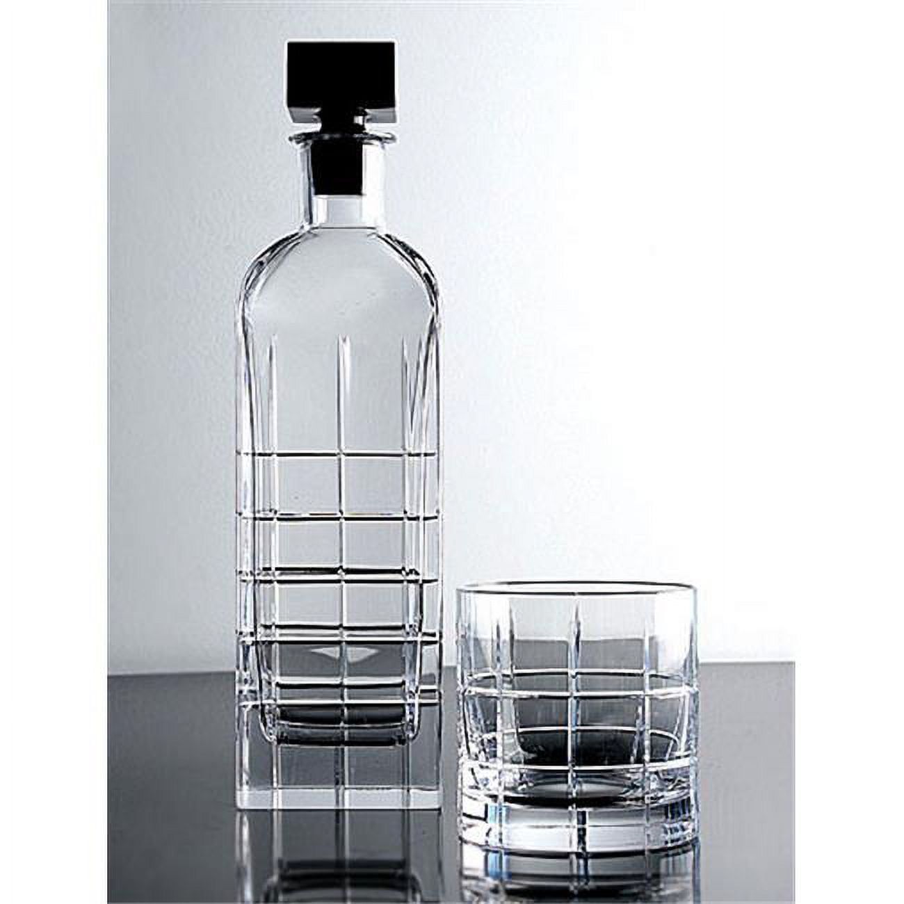 Orrefors Street Crystal Decanter with Black Stopper