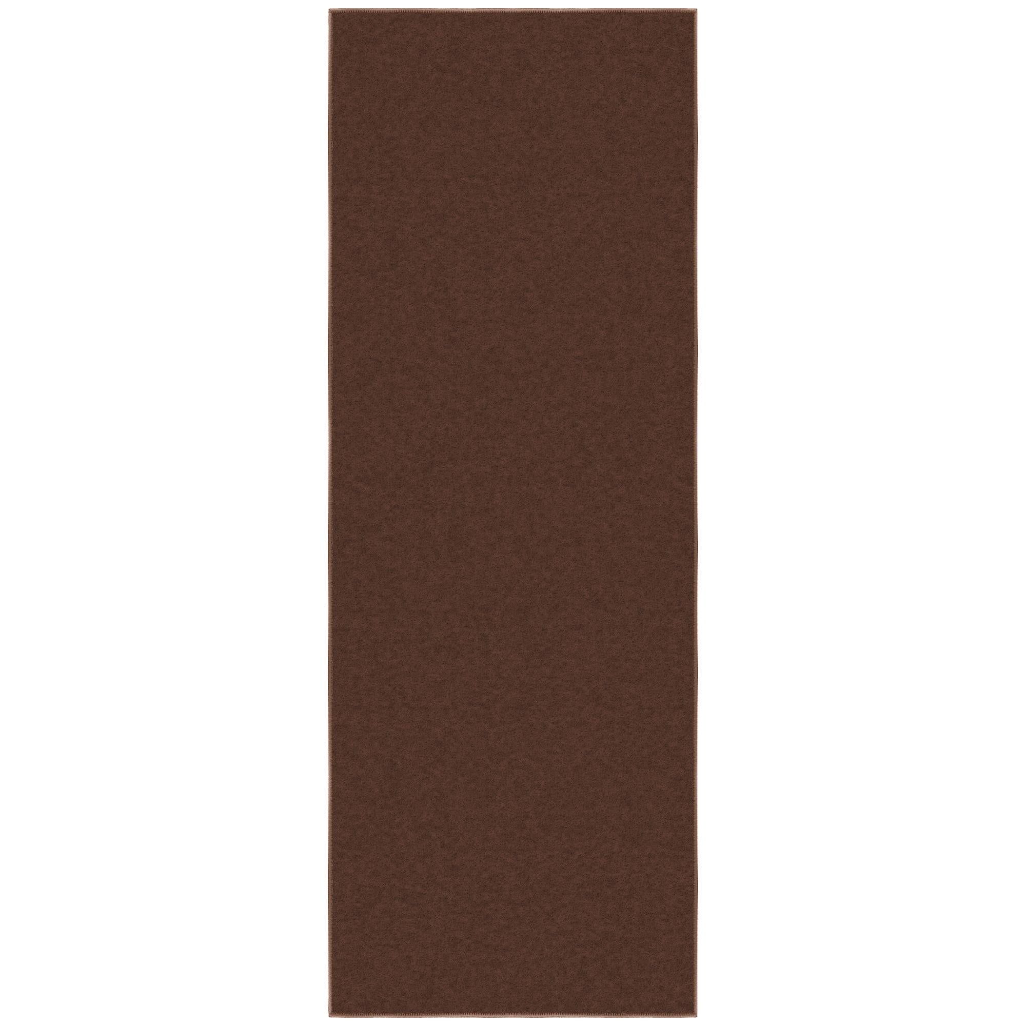 Brown Synthetic Non-Slip Rectangle Area Rug 2'2" x 6'