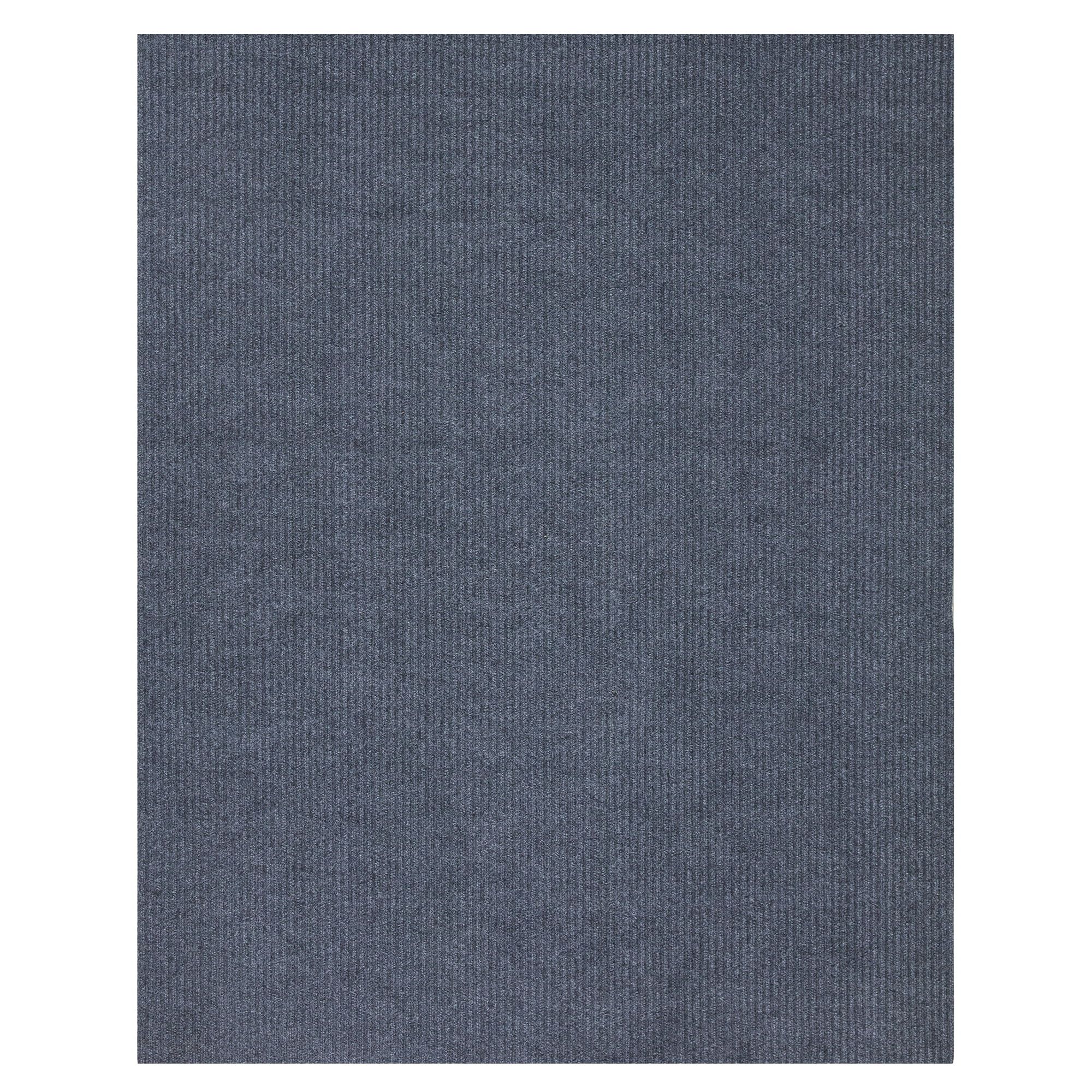 Gray 5' x 7' Non-Slip Synthetic Indoor/Outdoor Rug