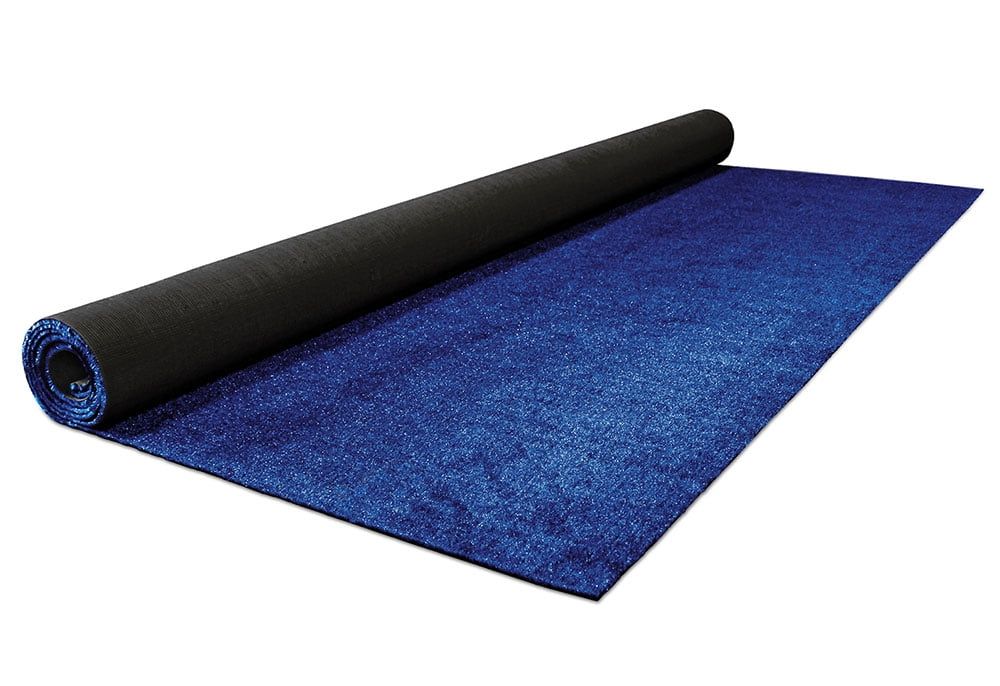 Electric Blue 6' x 15' Outdoor Artificial Turf with Marine Backing