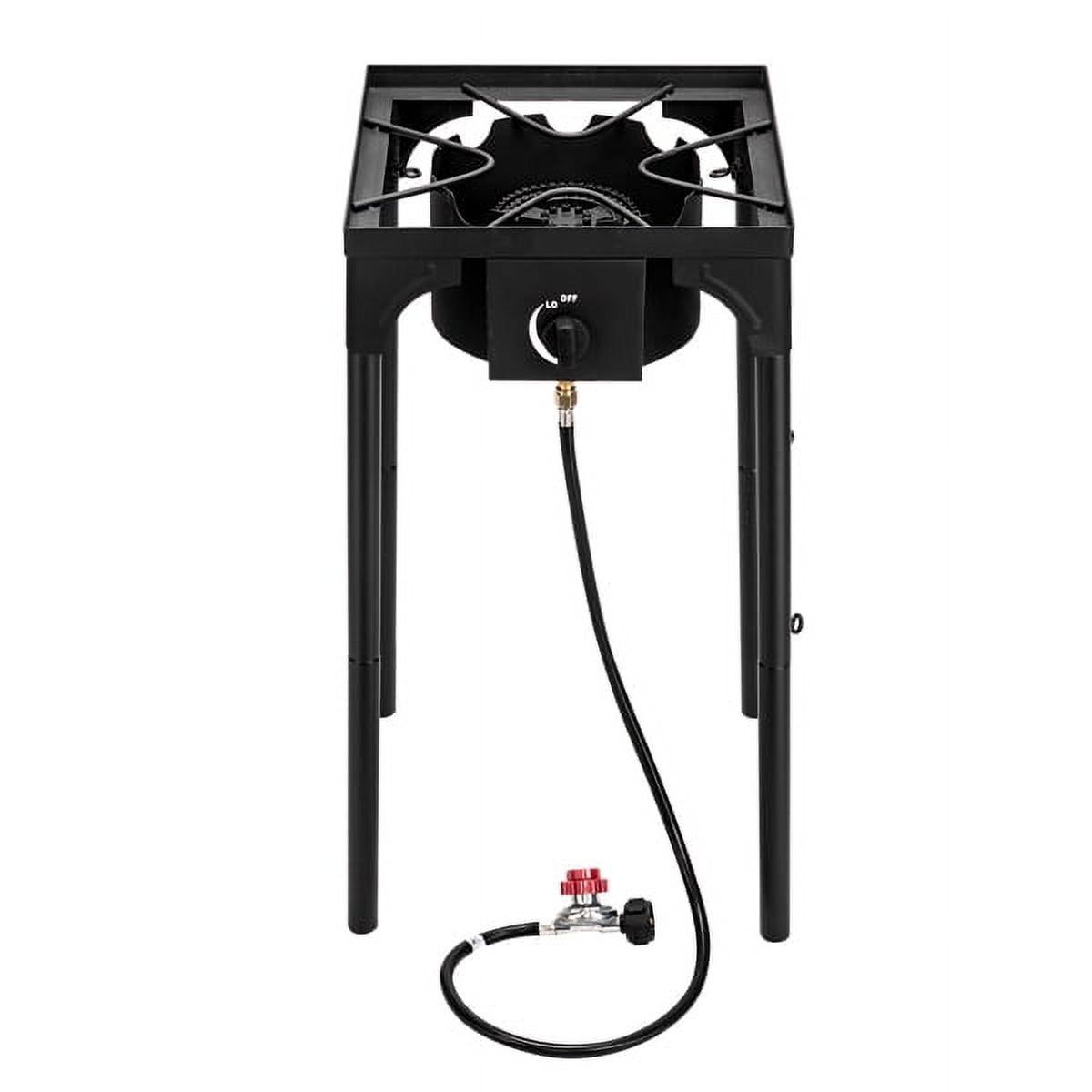 Black Cast Iron Single Burner Outdoor Gas Stove