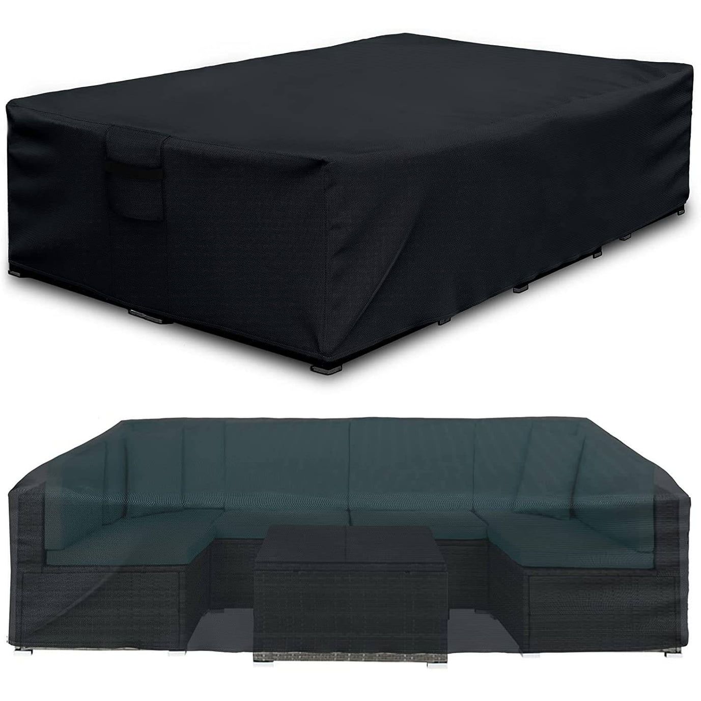 Black Heavy Duty Waterproof Patio Furniture Cover 98" x 78"