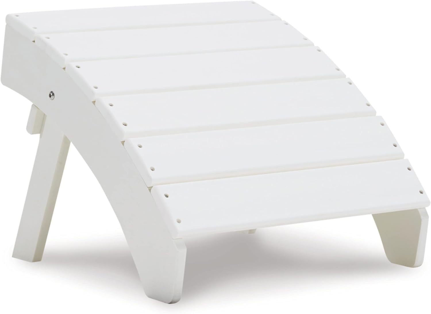 Sundown Treasure 20" White HDPE Modern Outdoor Ottoman