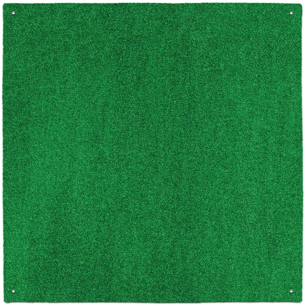 Green 10' x 10' Outdoor Turf Rug with Marine Backing