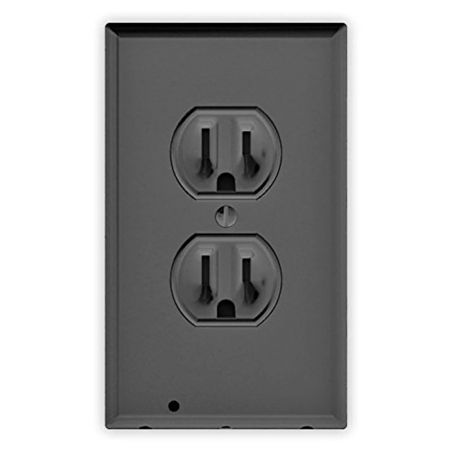 Polished Black Duplex LED Night Light Outlet Cover