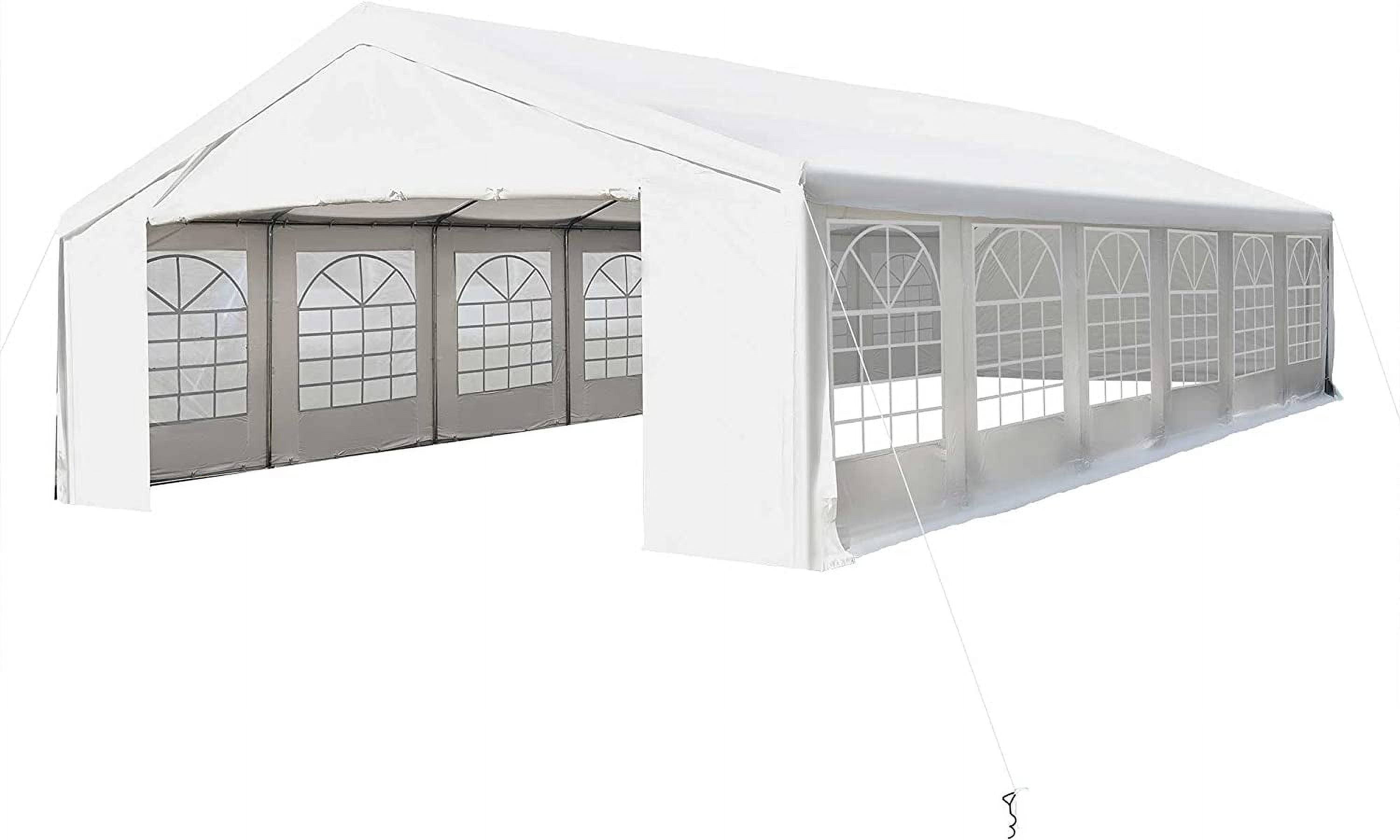 Outsunny 40' x 20' White Steel Frame Party Tent