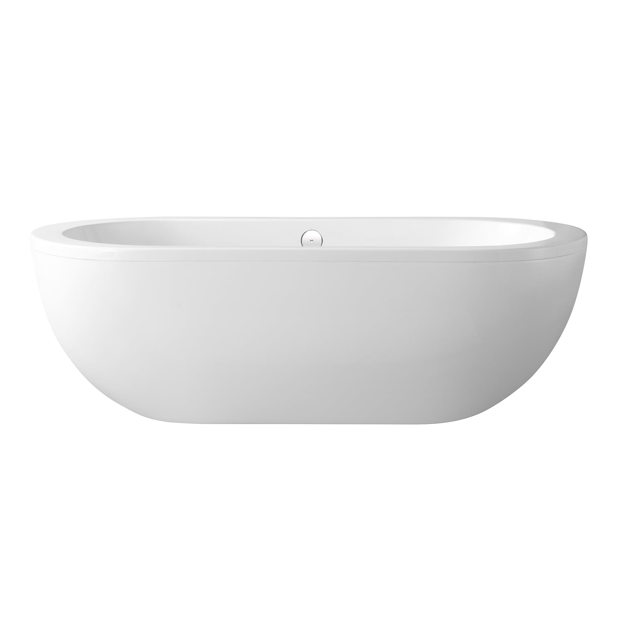 Serenity 71" White Acrylic Freestanding Oval Bathtub