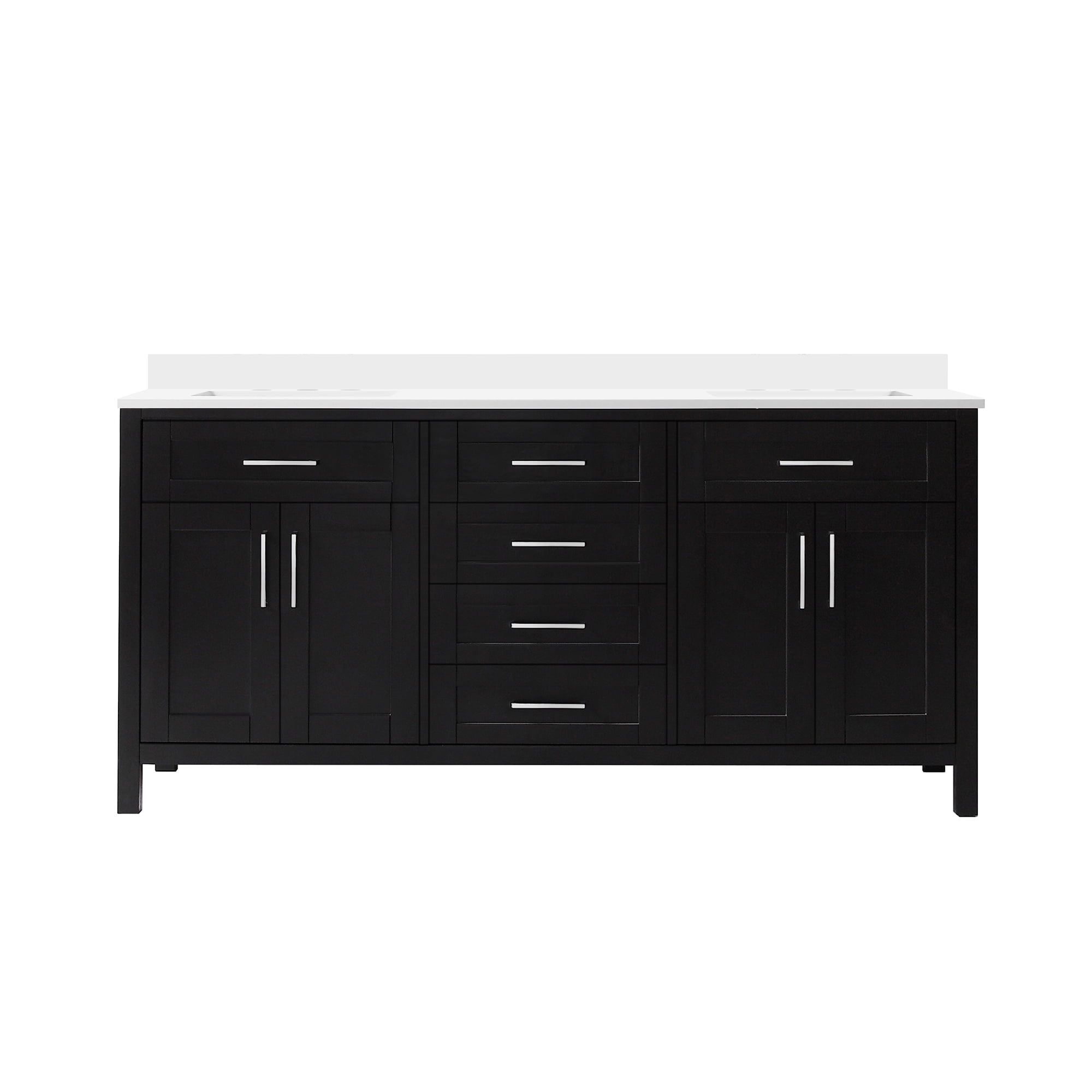 Tahoe 72" Dark Espresso Freestanding Double Bathroom Vanity