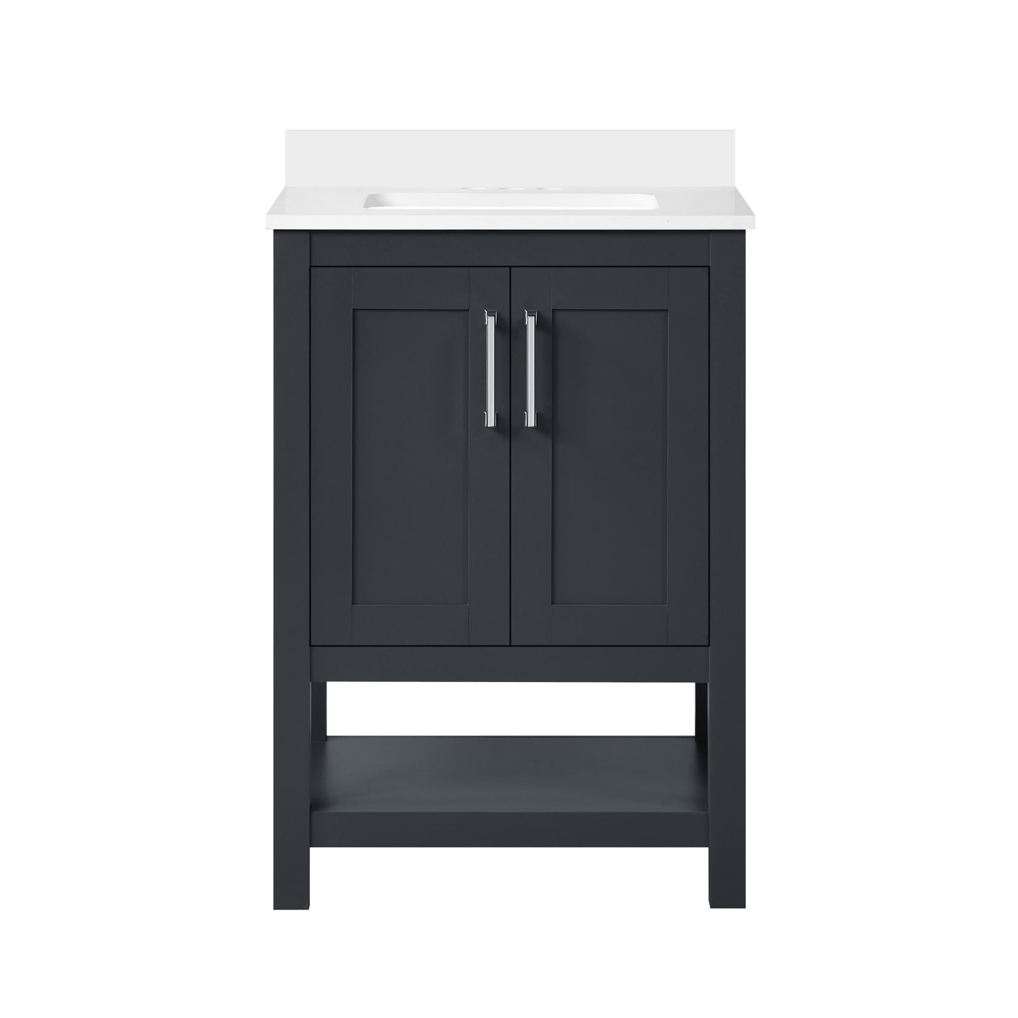 Vegas 24" Dark Charcoal Freestanding Bathroom Vanity with Sink