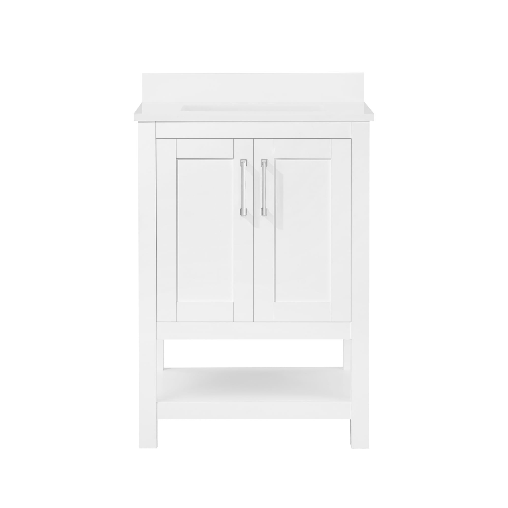 Vegas 24" Pure White Freestanding Bathroom Vanity with Sink