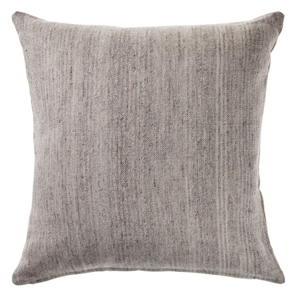 Distressed Gray Square 20" Hand-Crafted Throw Pillow