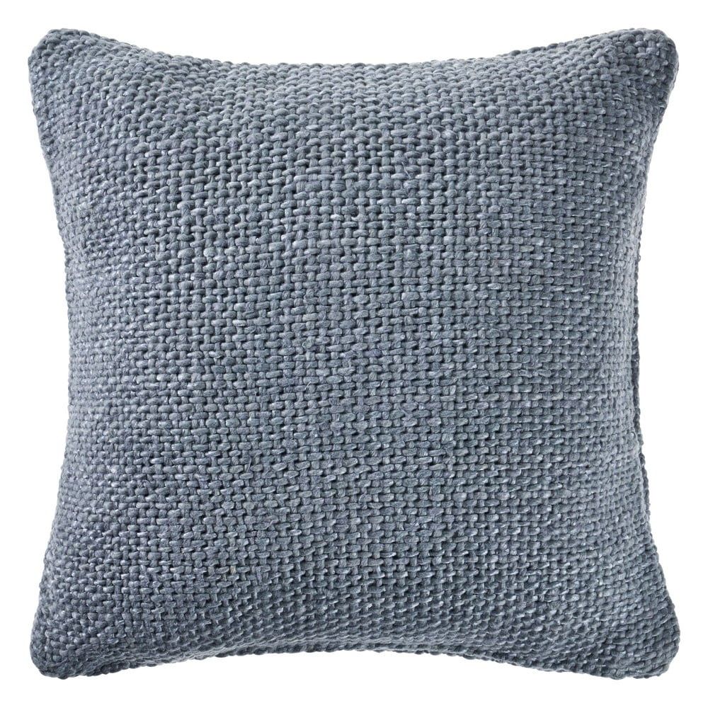 Frost Blue Woven Square Throw Pillow, 20" x 20"