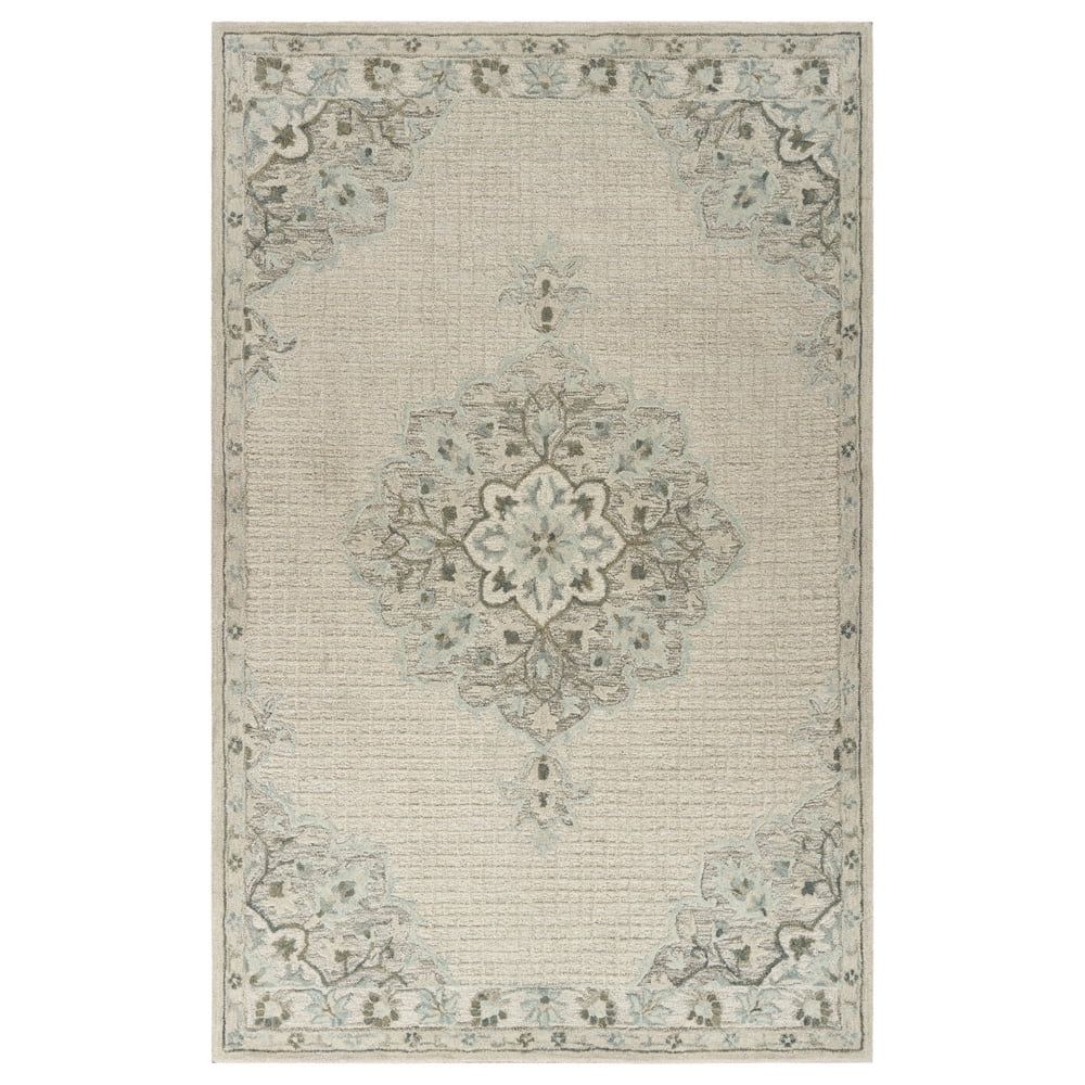 Ox Bay Traditional Floral Indoor Area Rug, Rich Ivory, 9 ft. x 12 ft.