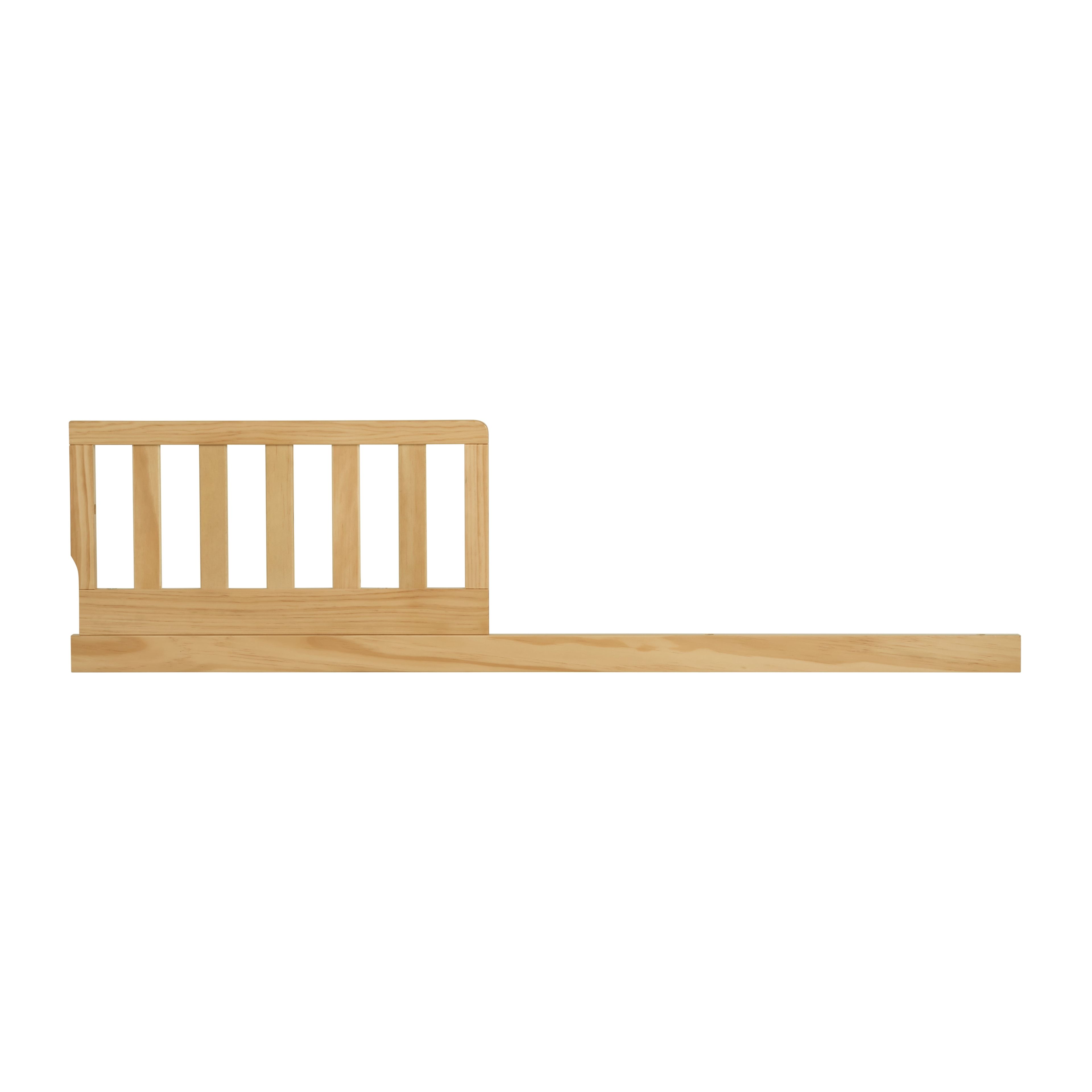 Natural Wood Toddler Guard Rail for Crib Conversion