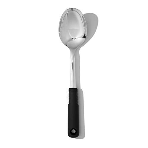 OXO Polished Stainless Steel Mixing Spoon with Black Handle