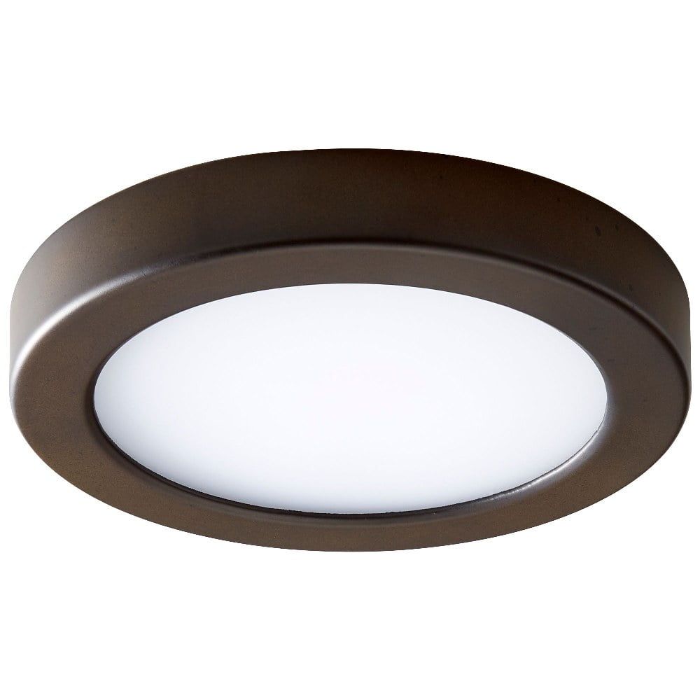 Elite Transitional 7" LED Flush Mount in Oiled Bronze with Acrylic Shade