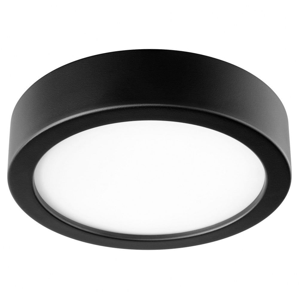 Black Glass LED Ceiling Fan Disk Light Kit