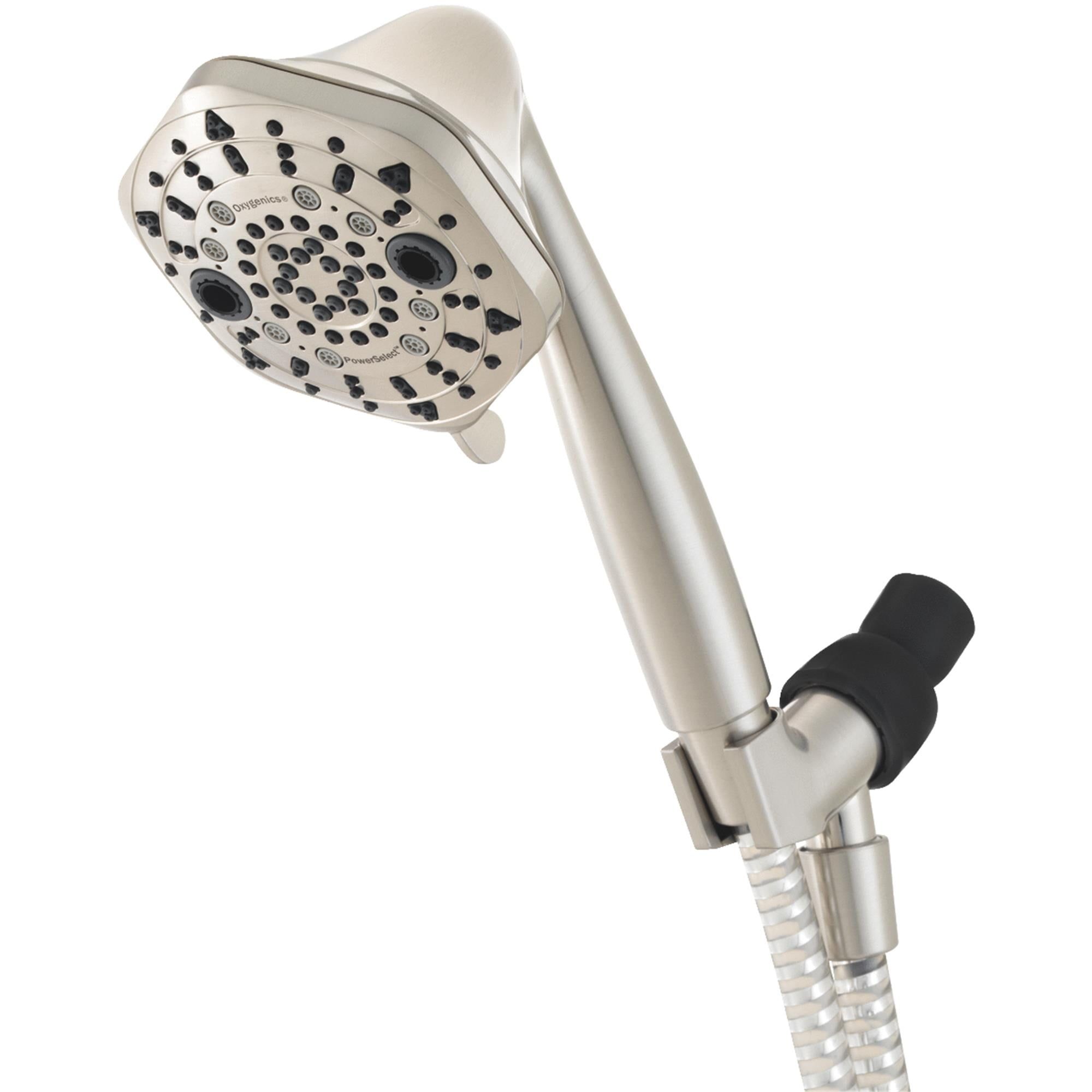 Brushed Nickel 7-Spray Handheld Shower with 60-Inch Hose