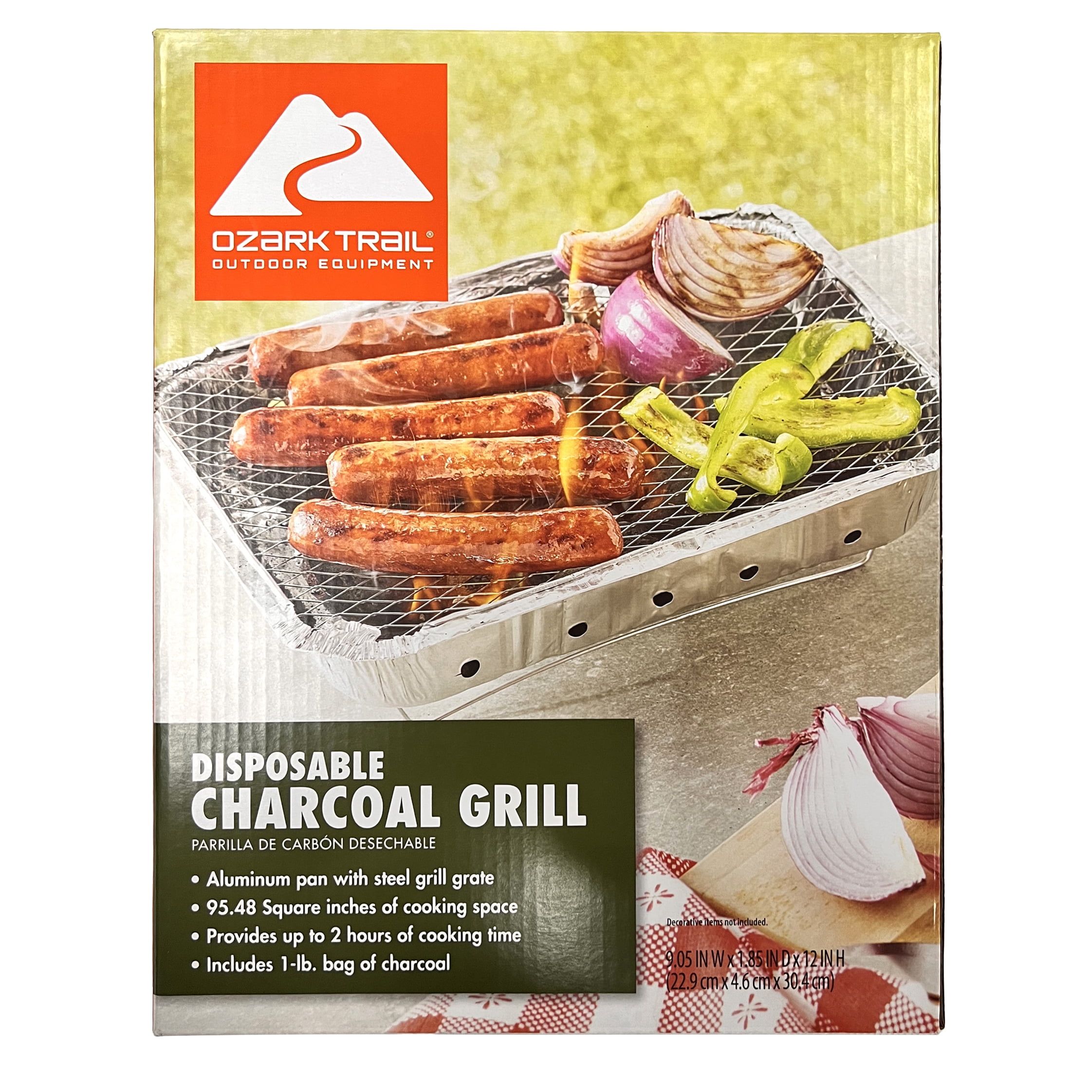 Ozark Trail Disposable Aluminum Charcoal Grill with Steel Grate