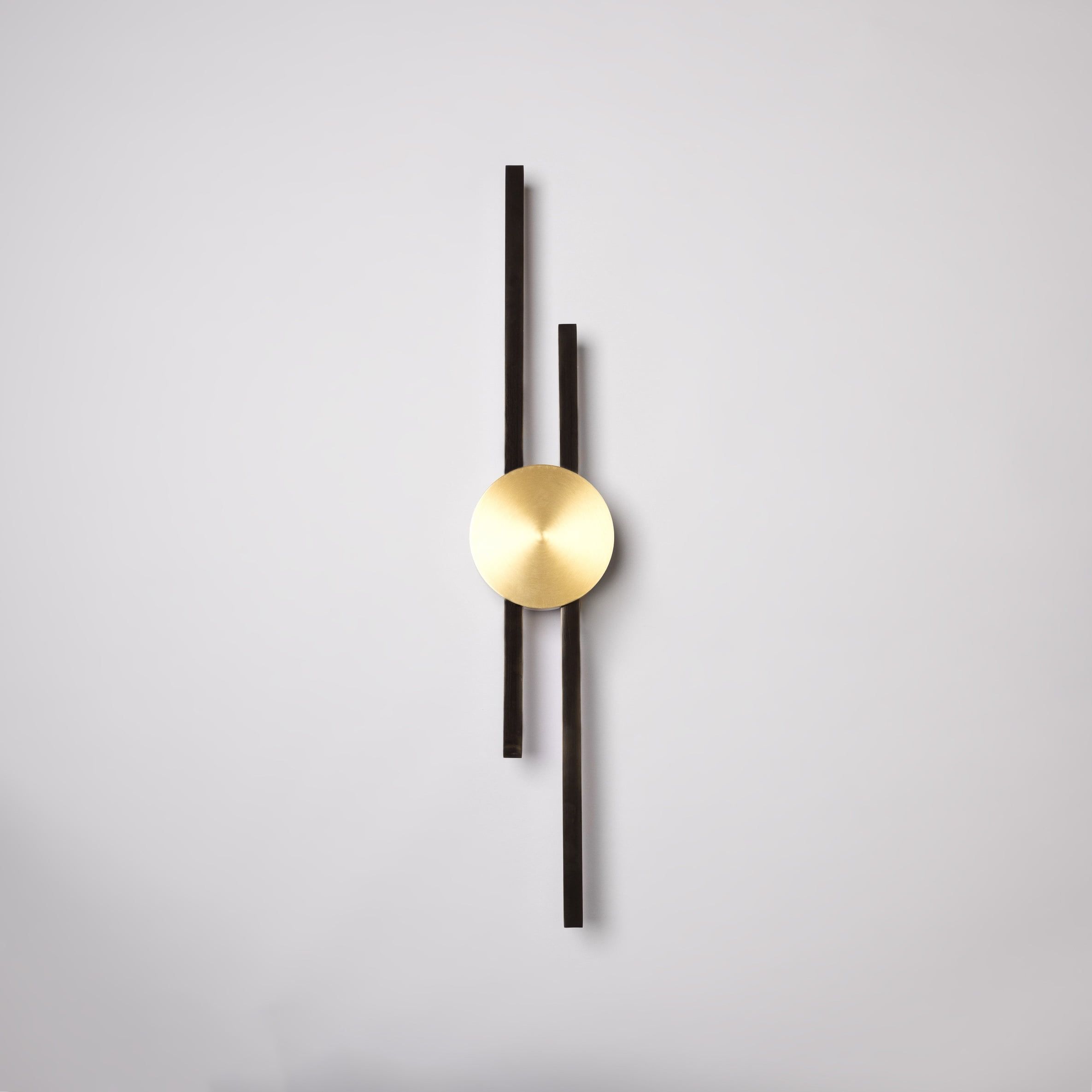 Elles 48-Inch Black and Gold Minimalist Wall Sconce