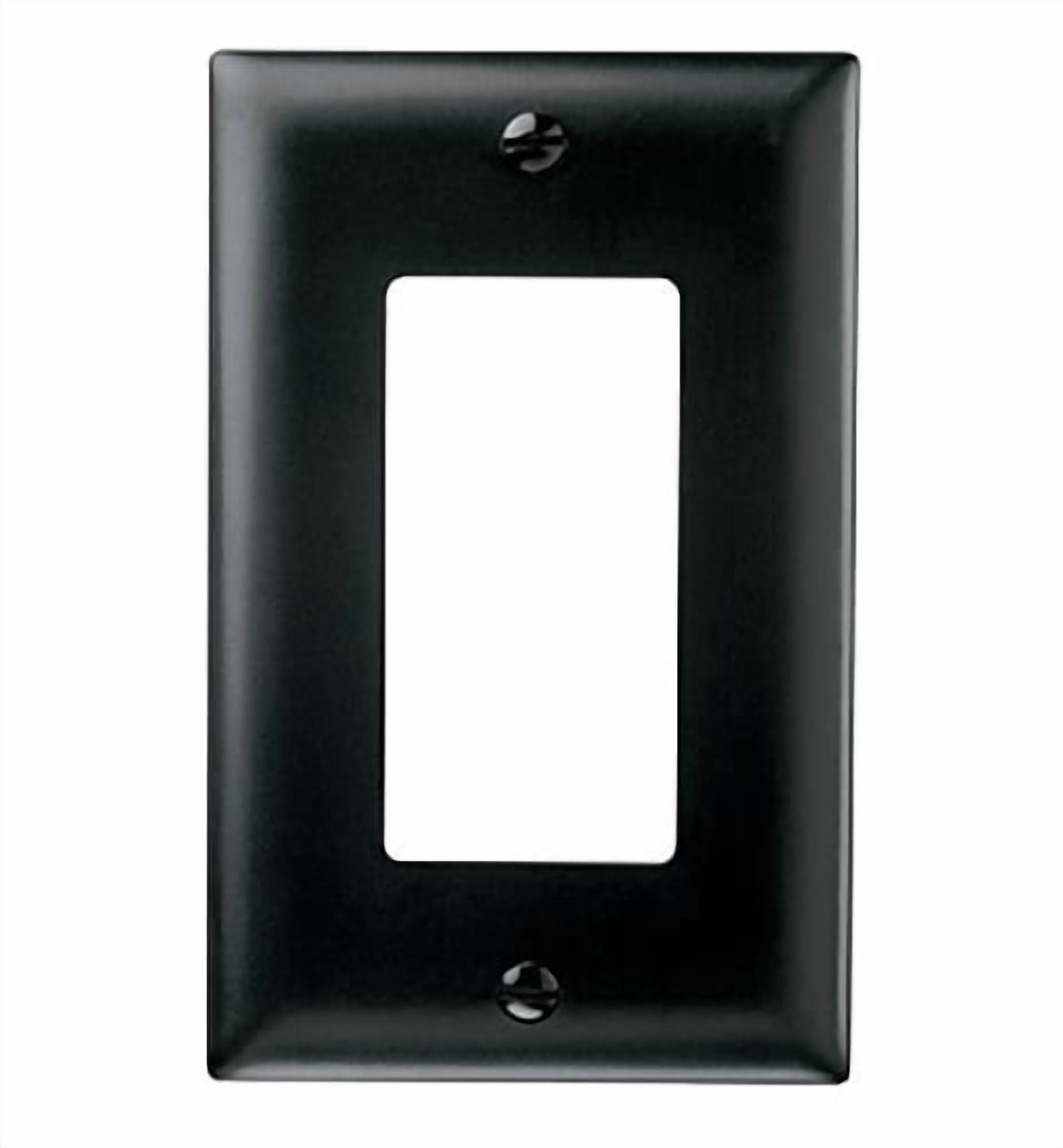 Black Standard Nylon Decorator Wall Plate, 1-Gang