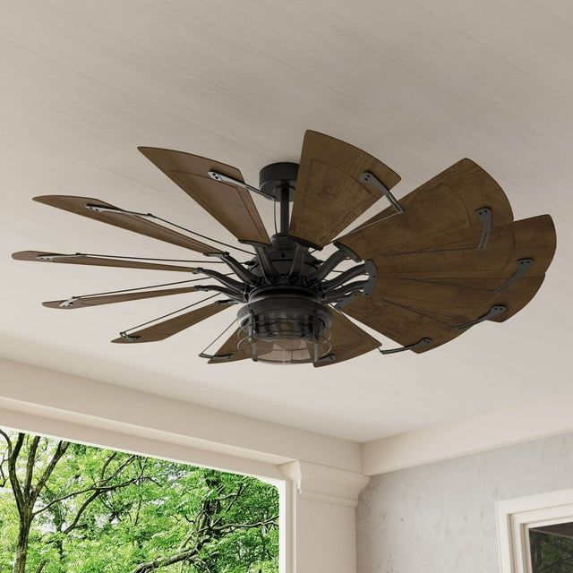 Springer II 60" Bronze Windmill Ceiling Fan with Remote