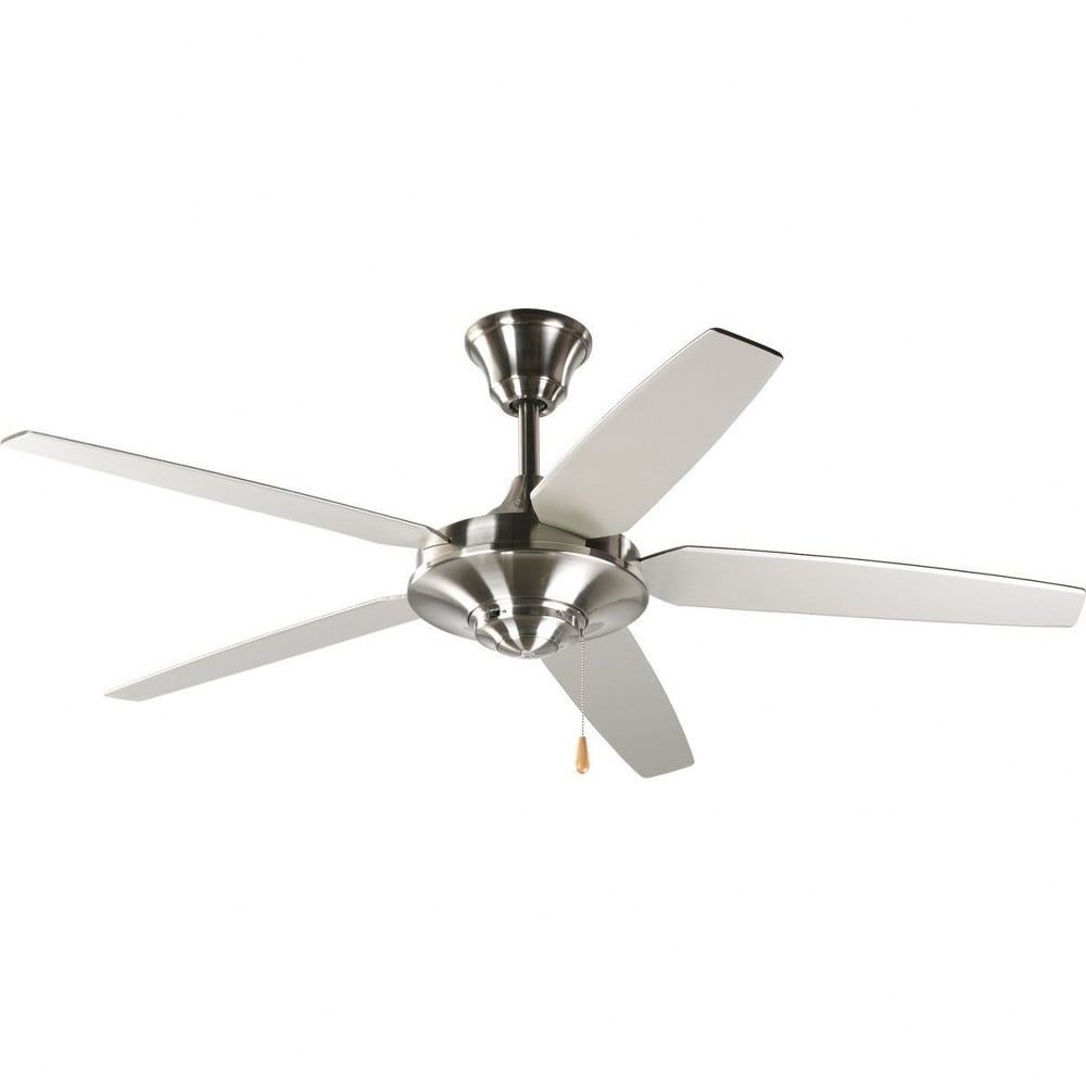 54" Gray Steel and MDF 5-Blade Reversible Ceiling Fan