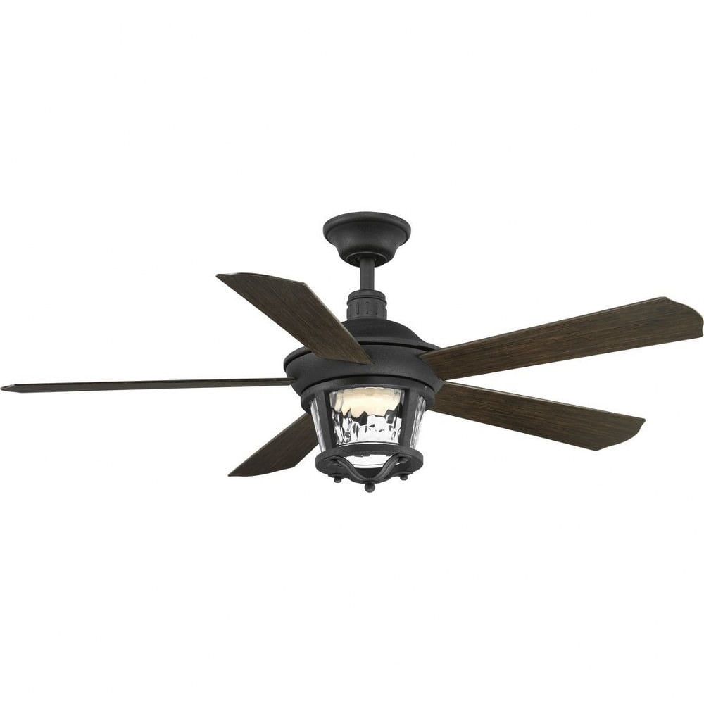 Smyrna 52" Black Ceiling Fan with LED Light and Remote