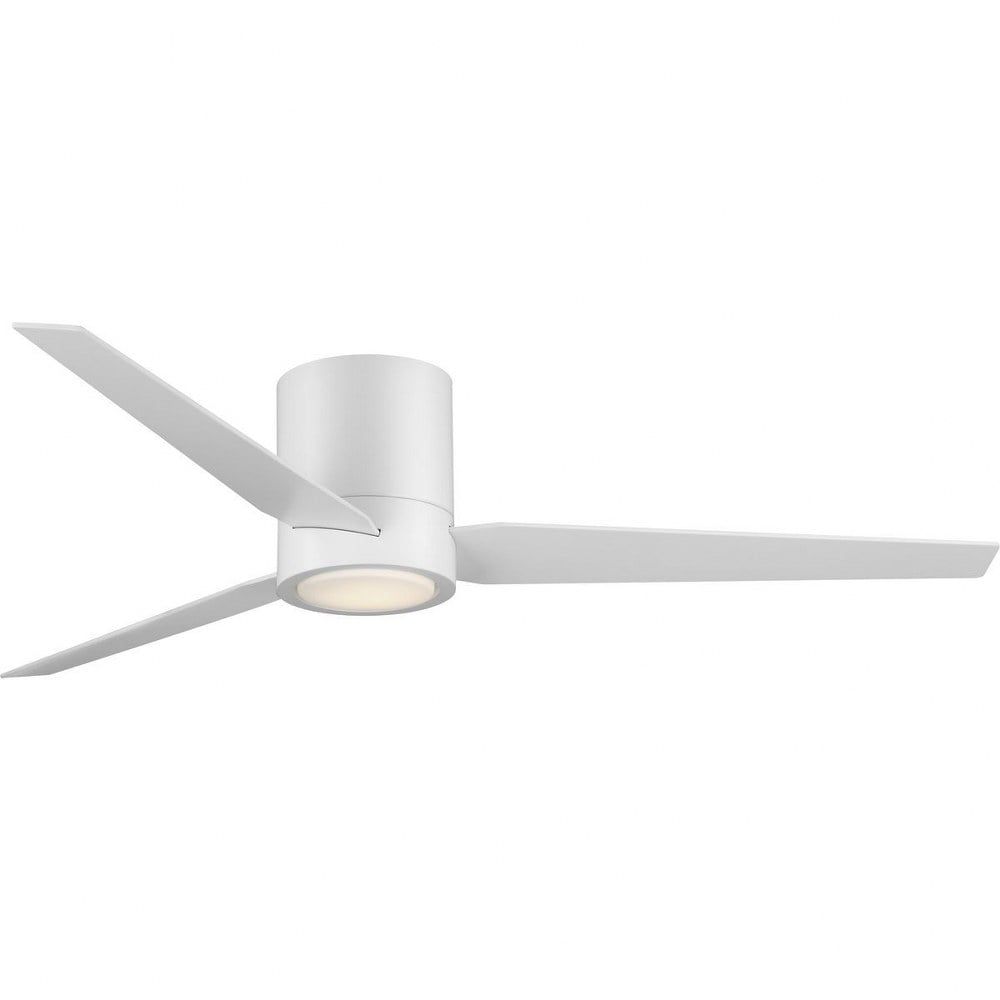 Braden 56'' Satin White LED Hugger Ceiling Fan with Remote