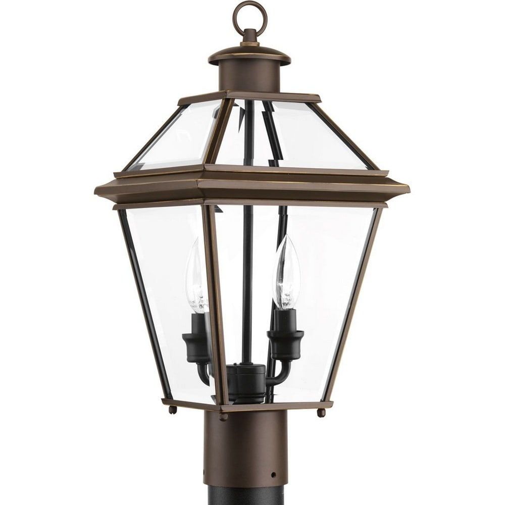 Burlington Antique Bronze Two-Light Outdoor Post Lantern