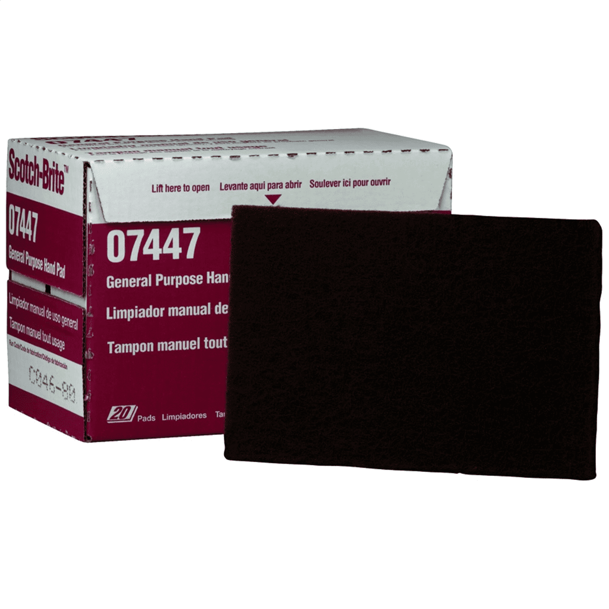 3M Scotch-Brite Maroon General Purpose Hand Pad 6" x 9"