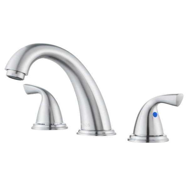 Brushed Nickel 2-Handle Widespread Bathroom Sink Faucet