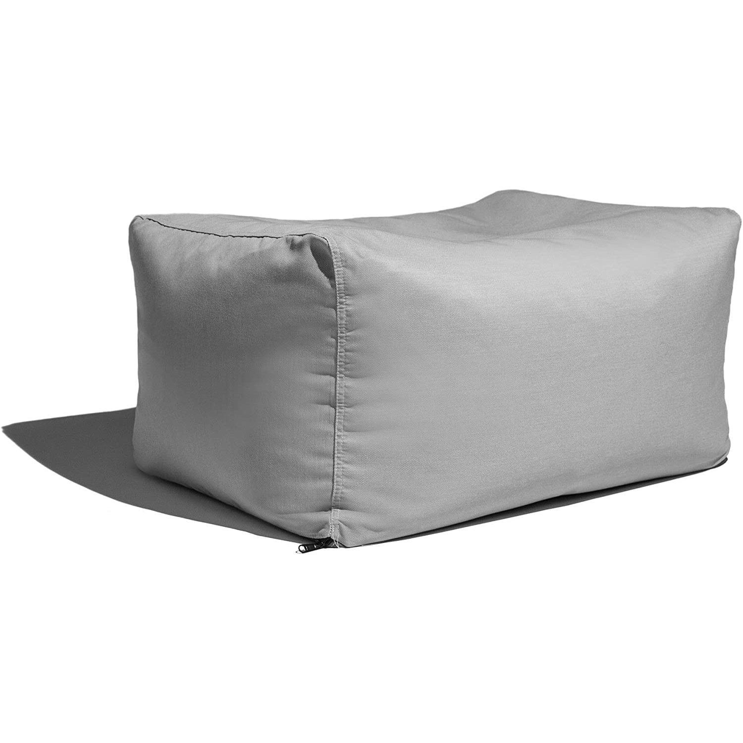 Leon Granite Outdoor Bean Bag Ottoman with Sunbrella Cover