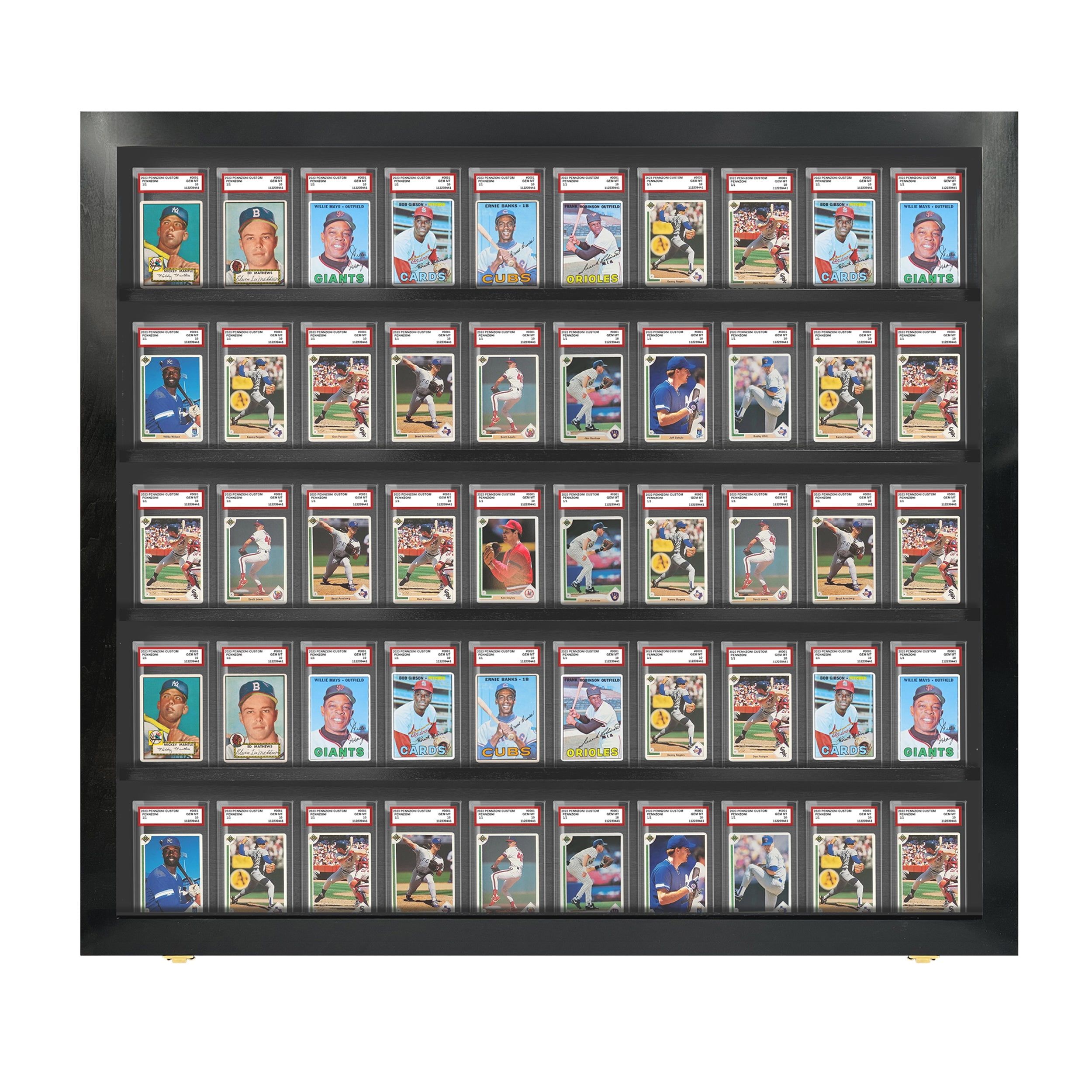 Black Acrylic Wall Mounted Baseball Card Display Case