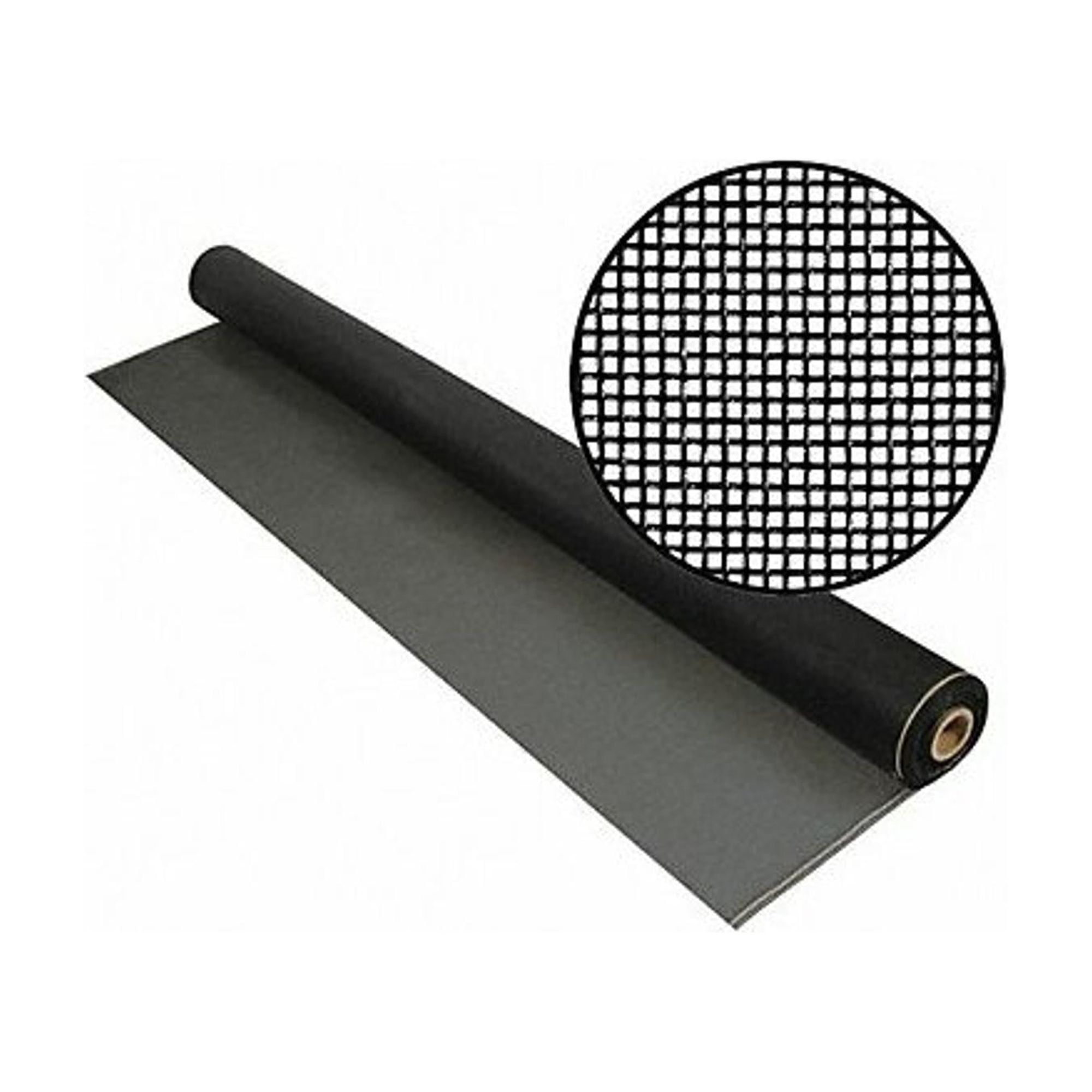 Charcoal Medium Mesh Fiberglass Screen Roll for Doors and Windows, 72" x 25'