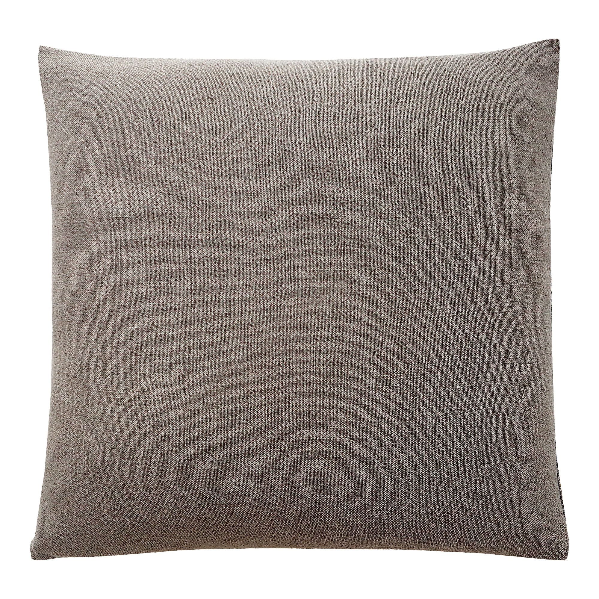 Prairie Harvest Taupe Linen Blend Pillow with Feather Insert