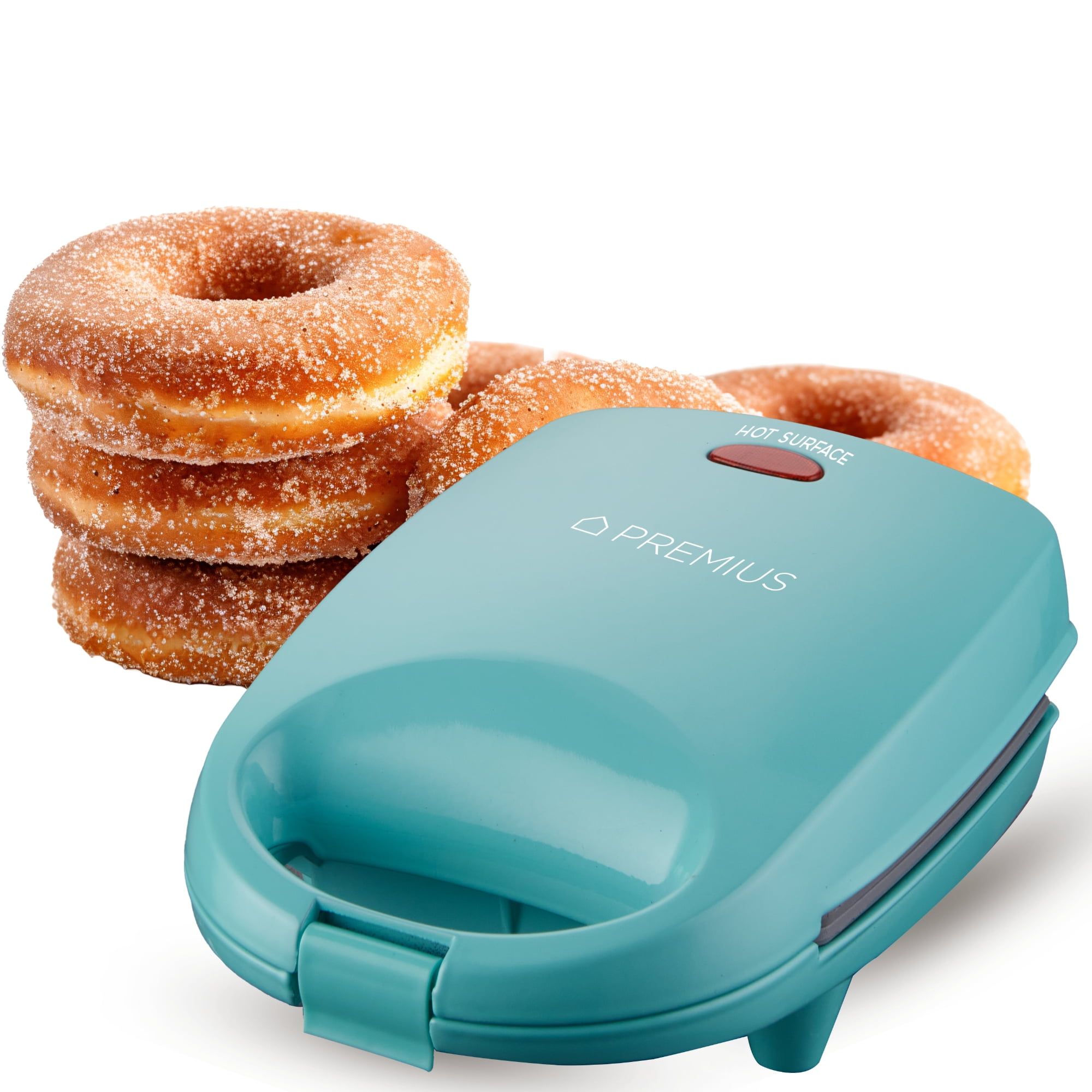 Turquoise Ceramic Non-Stick Mini Snack Donut Maker