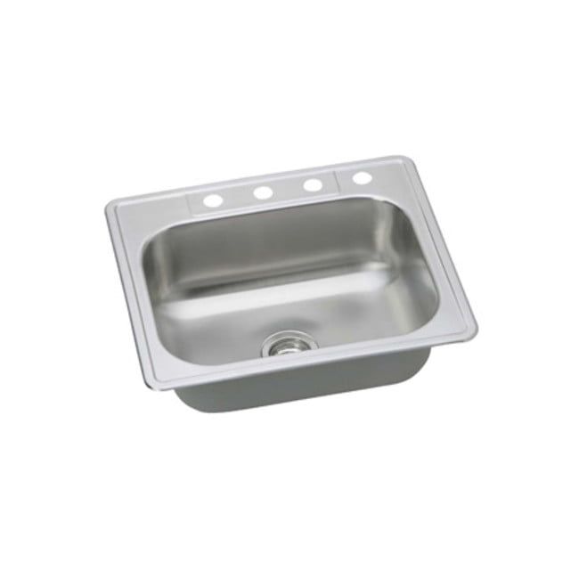 25" Stainless Steel Single Basin Drop-In Kitchen Sink