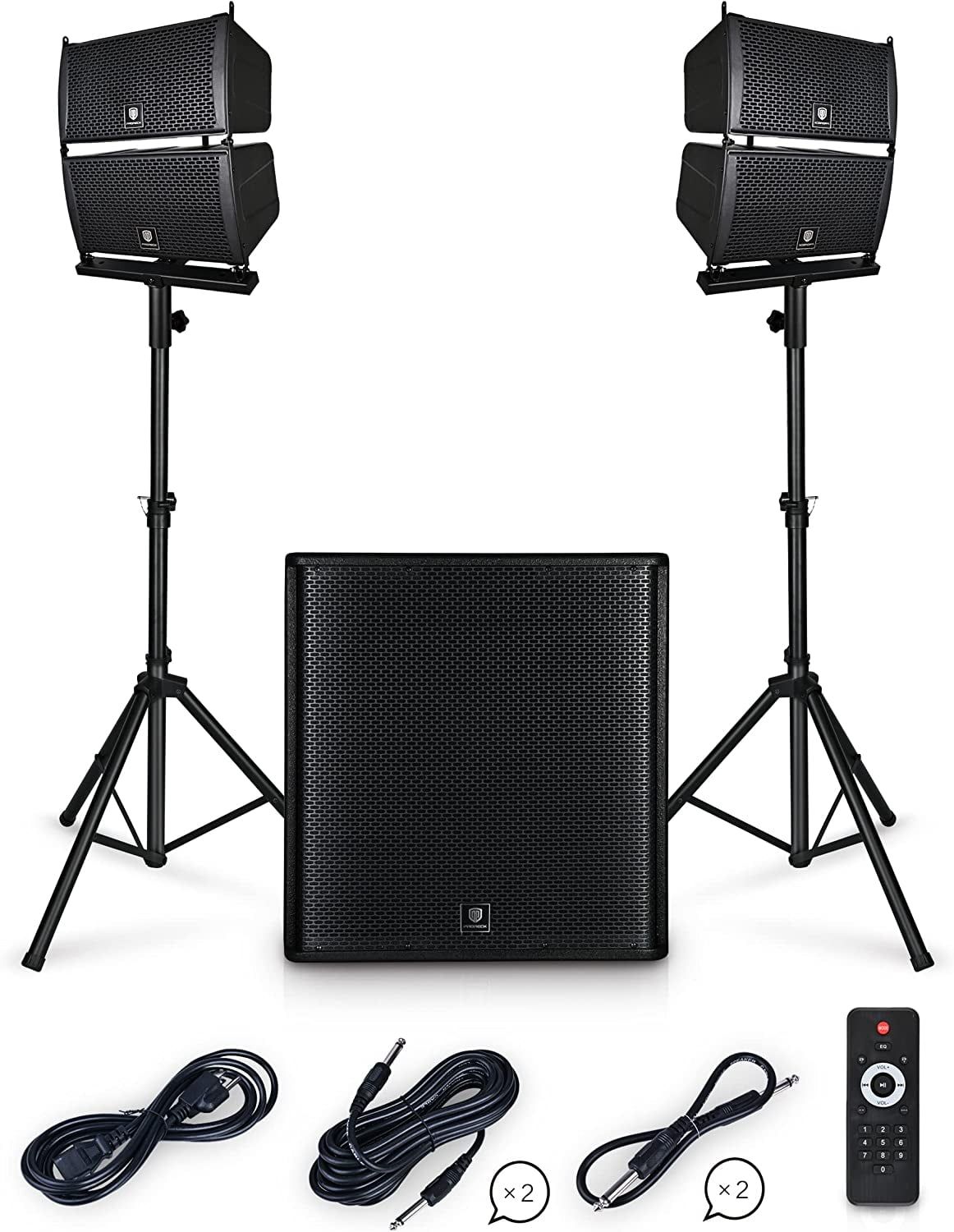 PRORECK Black 18-inch 4000W DJ/PA Speaker System with Bluetooth