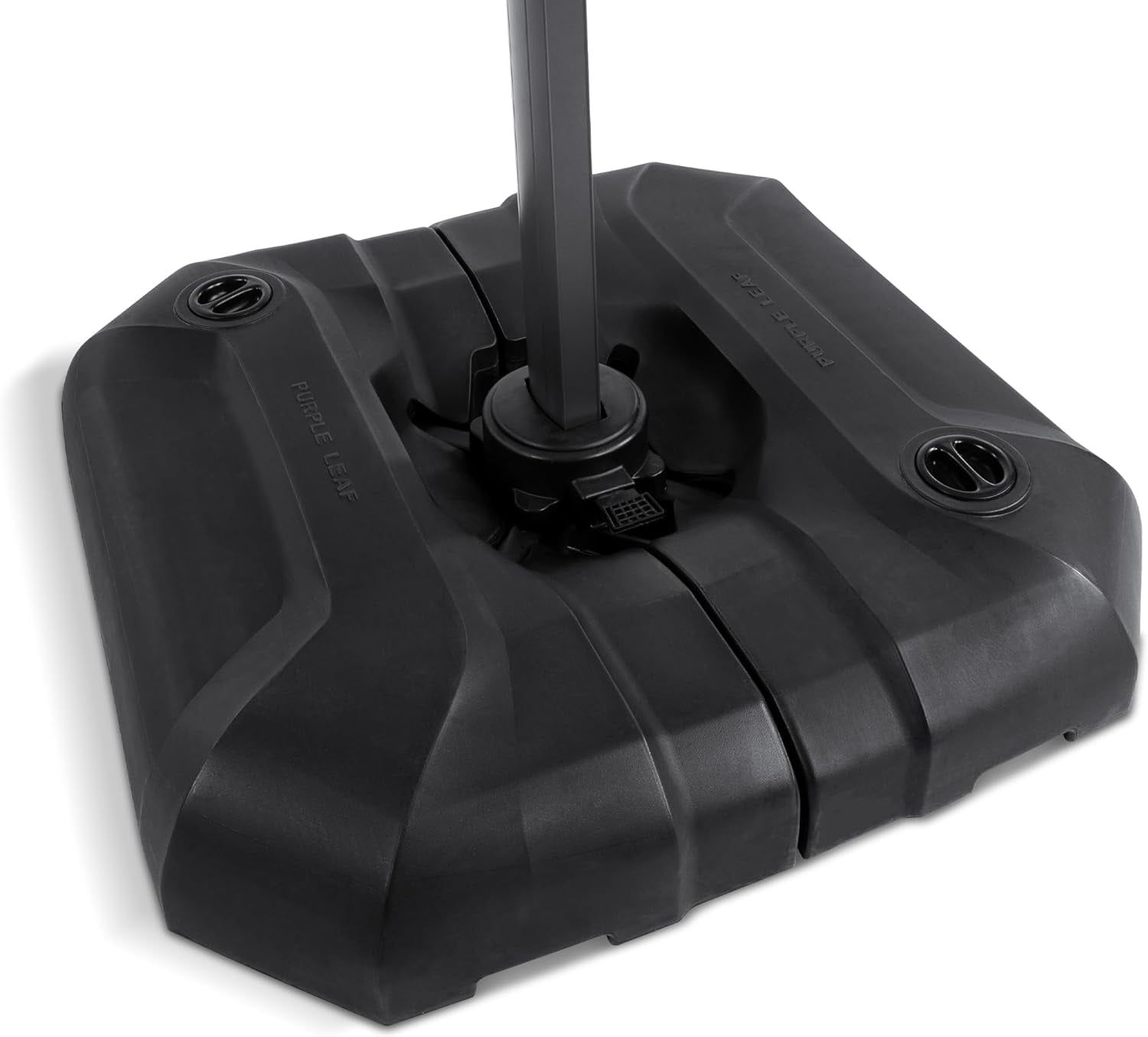 Black Heavy-Duty Plastic Water and Sand Filled Patio Umbrella Base