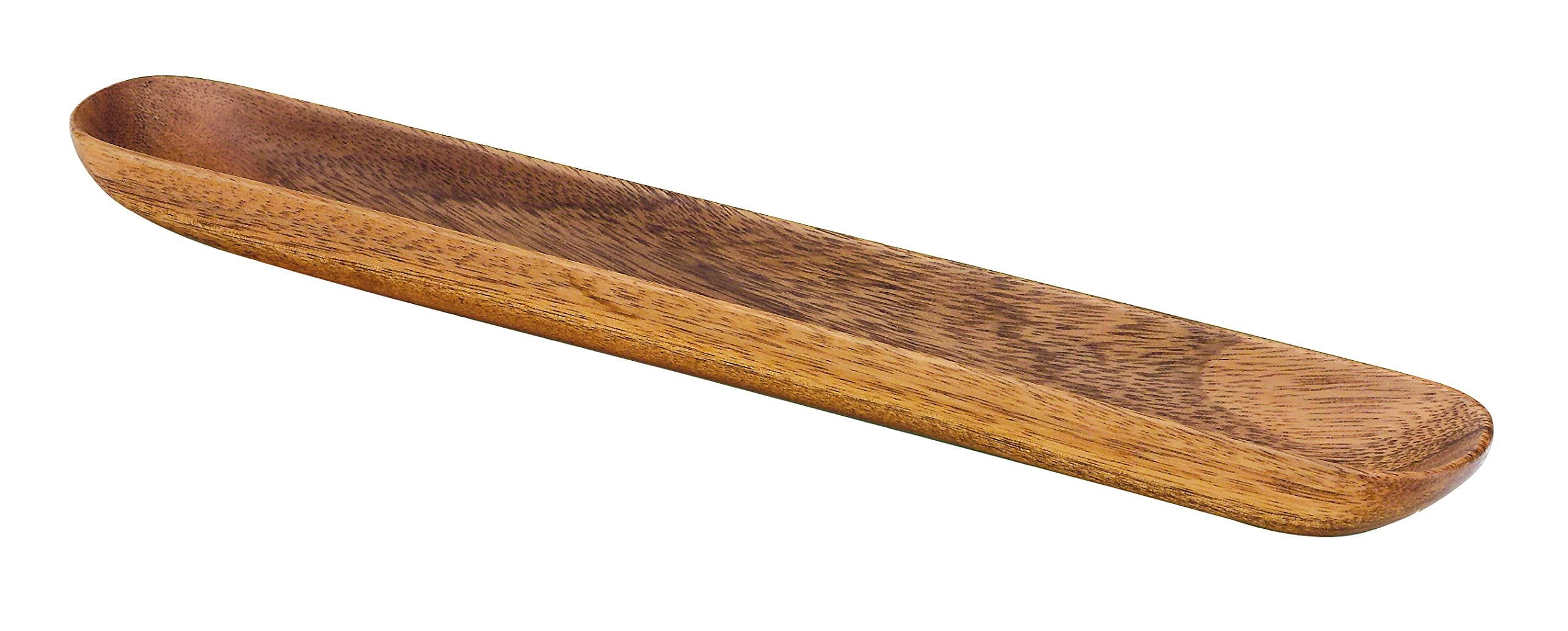 Acacia Wood Long Olive Serving Tray 16"