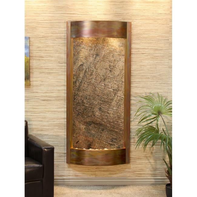 Pacifica Waters Rustic Copper Green Featherstone Wall Fountain