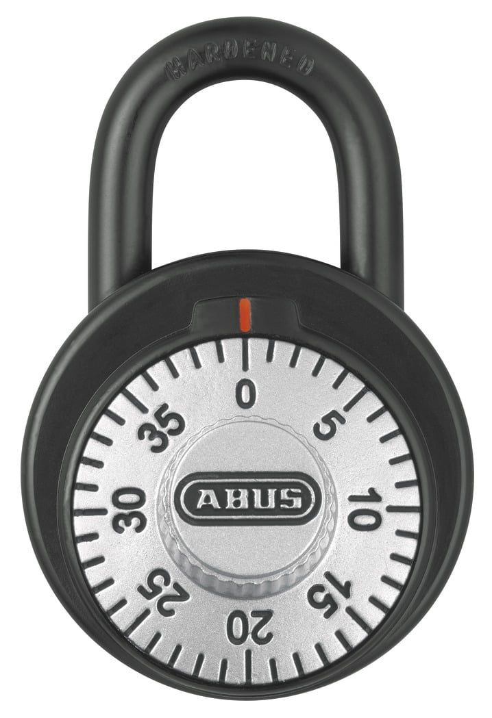 Black and Silver Hardened Steel Combination Padlock