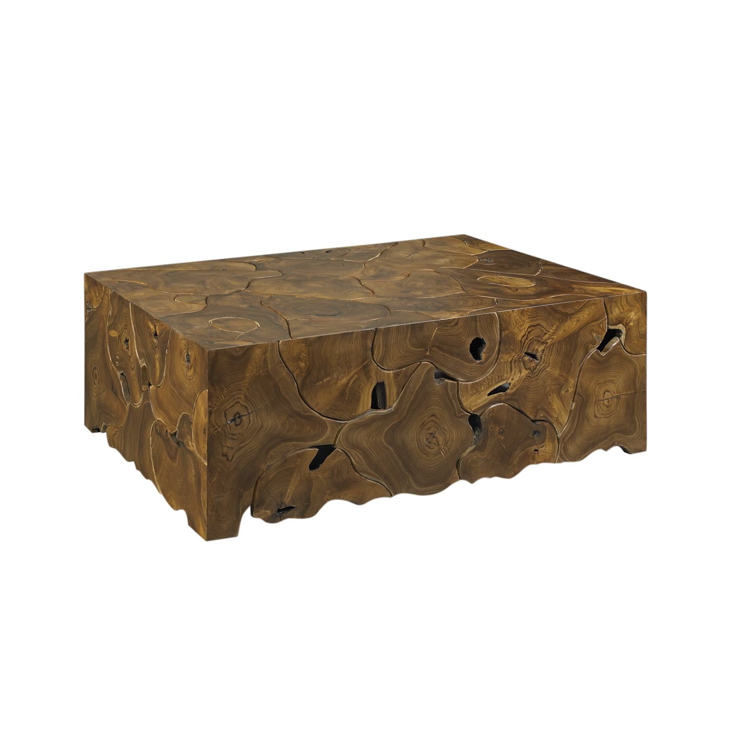 Natural Teak Root 47'' Rectangular Coffee Table